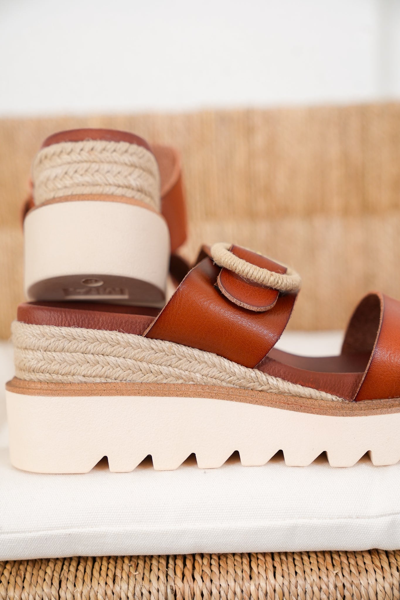 MIA Platform Slide Sandals with Chic Circular Detailing