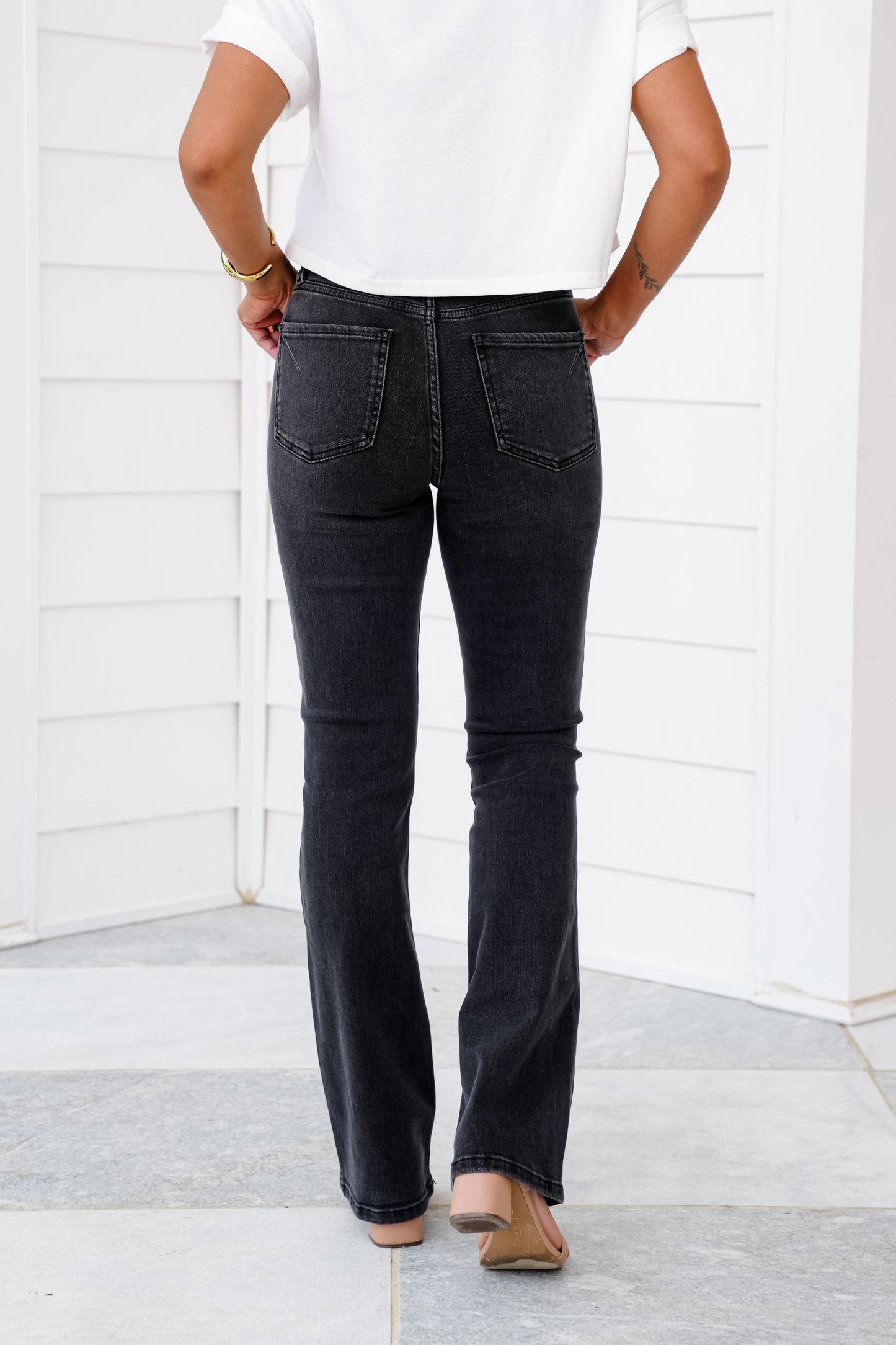 RFM High Rise Black Bootcut Jeans