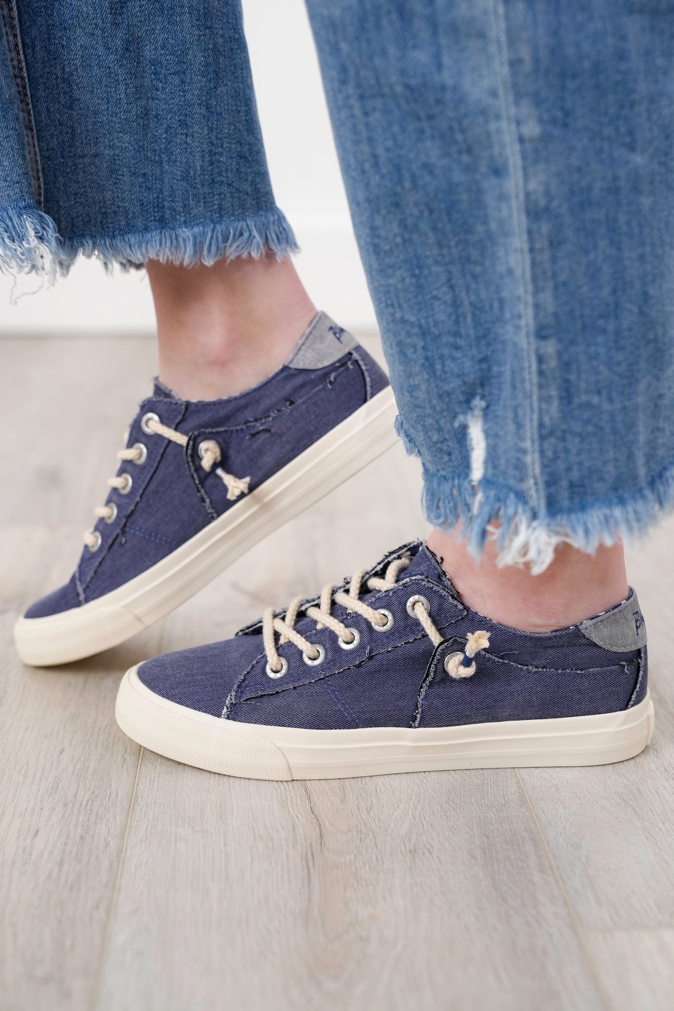 Blowfish Textured Sneaker with Patterned Inner Lining and Braided Laces
