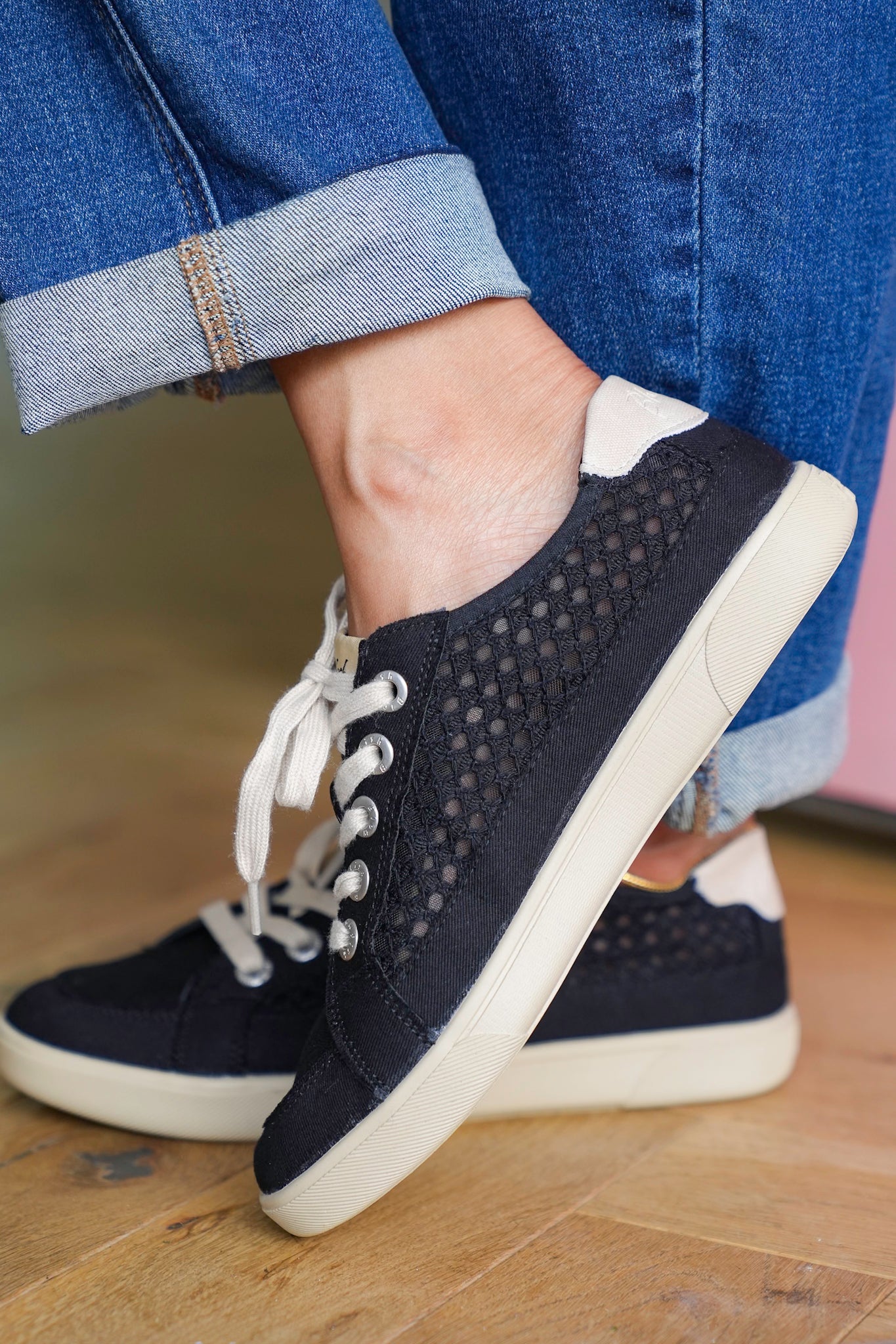 Blowfish Casual Lace Up Sneakers with Breathable Mesh Panel