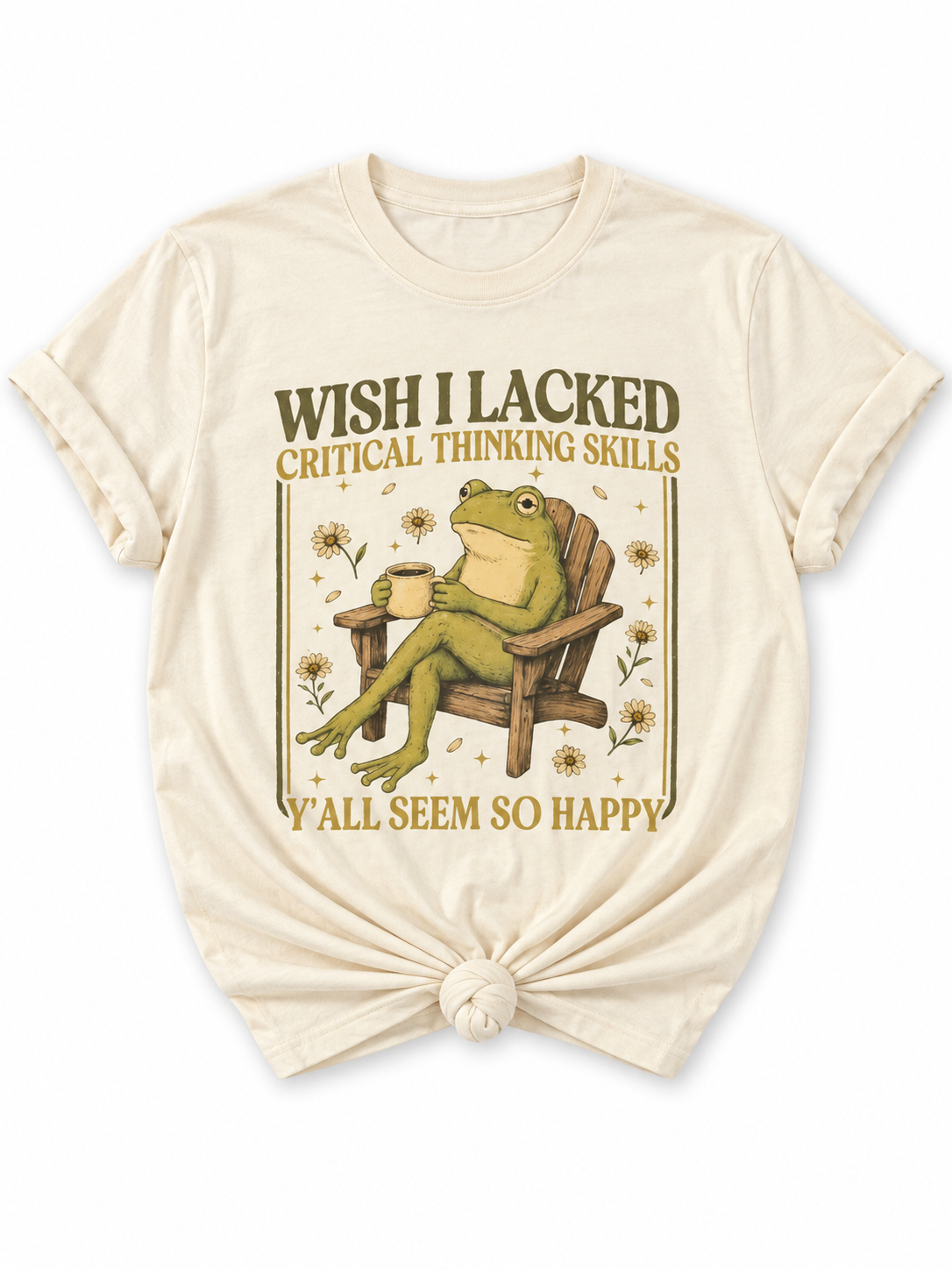 Plus/Reg Short Sleeve "Wish I Lacked Critical Thinking Skills..." Graphic Tee