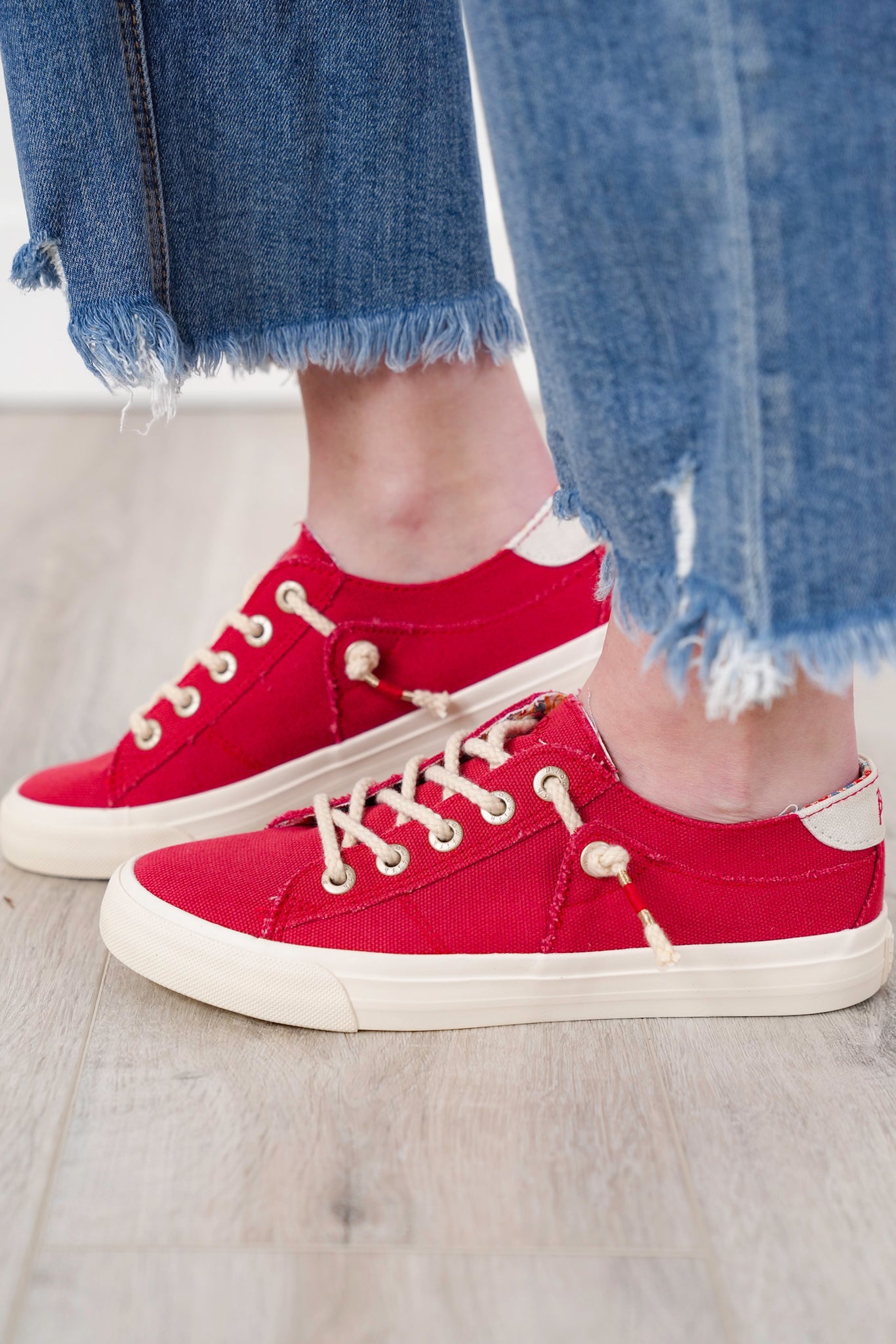Blowfish Textured Sneaker with Patterned Inner Lining and Braided Laces