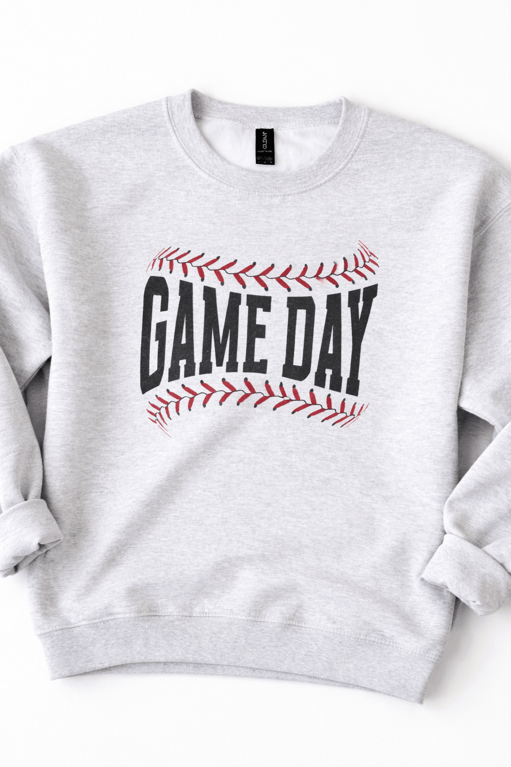 Plus/Reg Long Sleeve "Gameday" Baseball Graphic Sweatshirt - Freckled Poppy