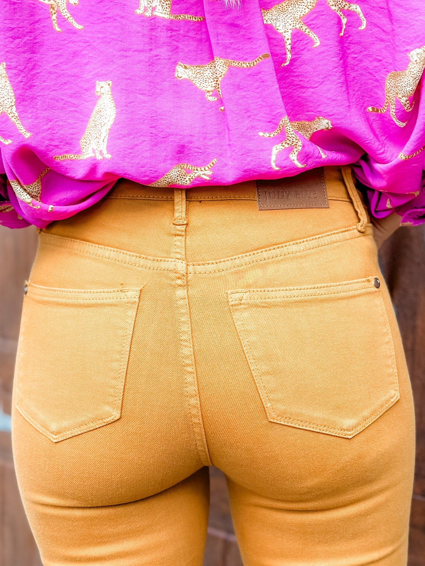 Judy Blue Goldilocks Marigold High Rise Tummy Control Flare Jeans