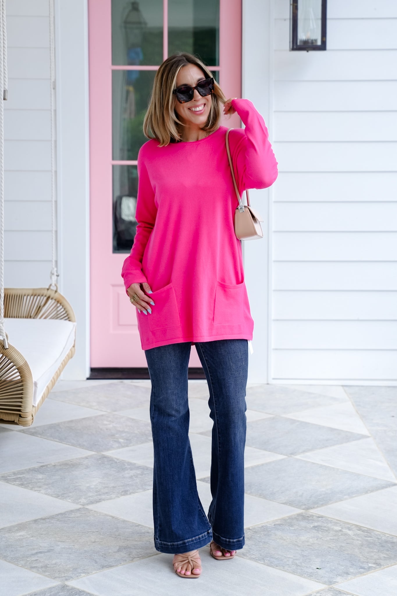 Restock! Oversized Long Sleeve Knit Sweater with Pockets (Multiple Colors)