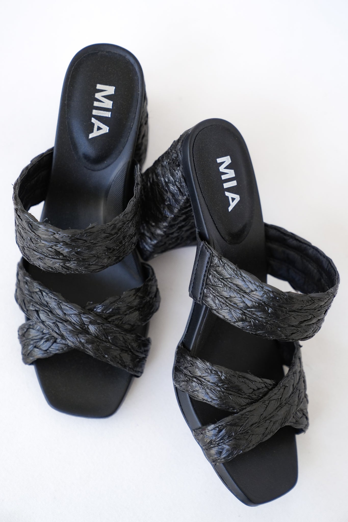 MIA Open Toe Mule Sandal with Braided Straps