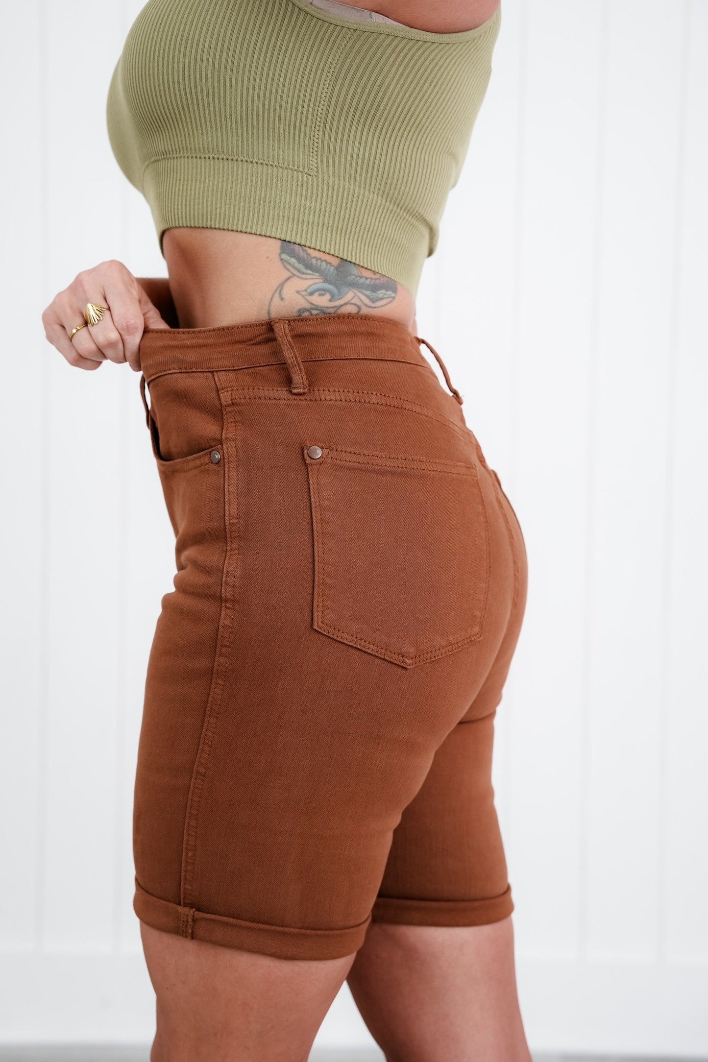 Judy Blue Rock Your Body Tummy Control Bermuda Shorts