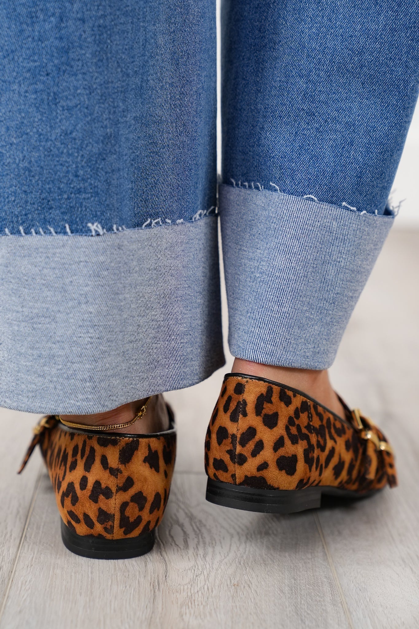 MIA Leopard Flat Sandal with Adjustable Buckle Straps