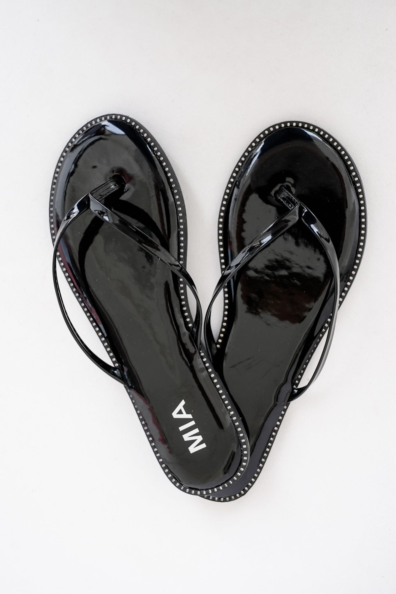 MIA Crystal Paved Design Flip Flops