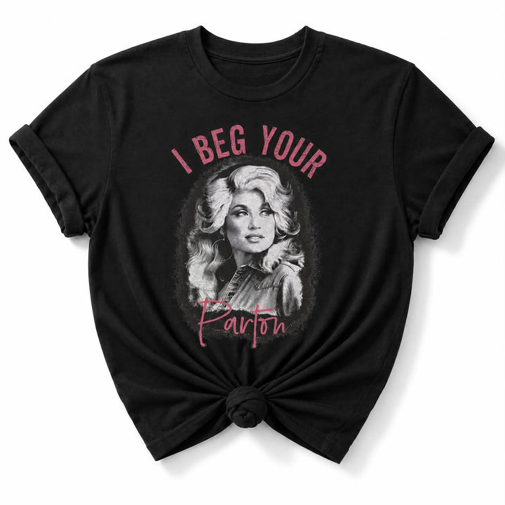Plus/Reg Short Sleeve Dolly I Beg Your Parton Graphic Tee - Freckled Poppy