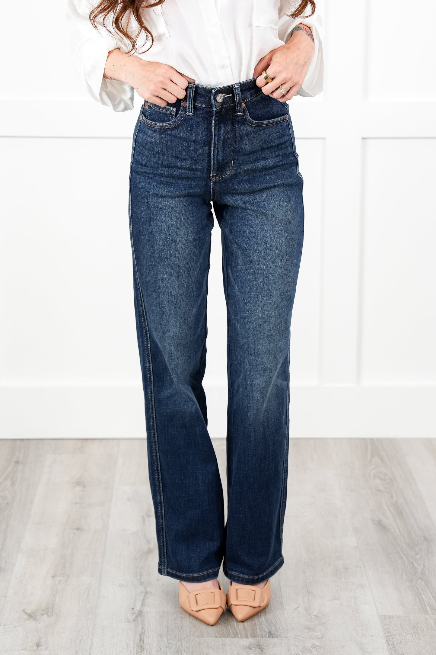 Judy Blue Timeless Obsession Dark Wash Tummy Control Classic Straight Leg Jeans