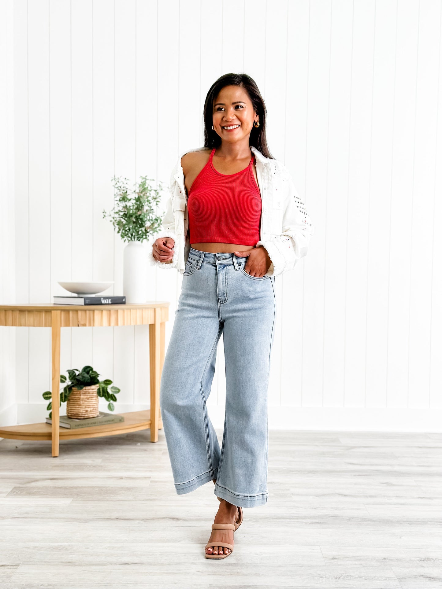 Risen The Essential Wide Leg Crop Jeans