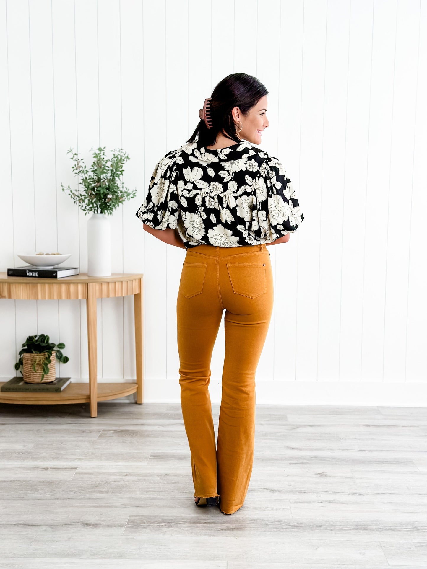 Judy Blue Goldilocks Marigold High Rise Tummy Control Flare Jeans
