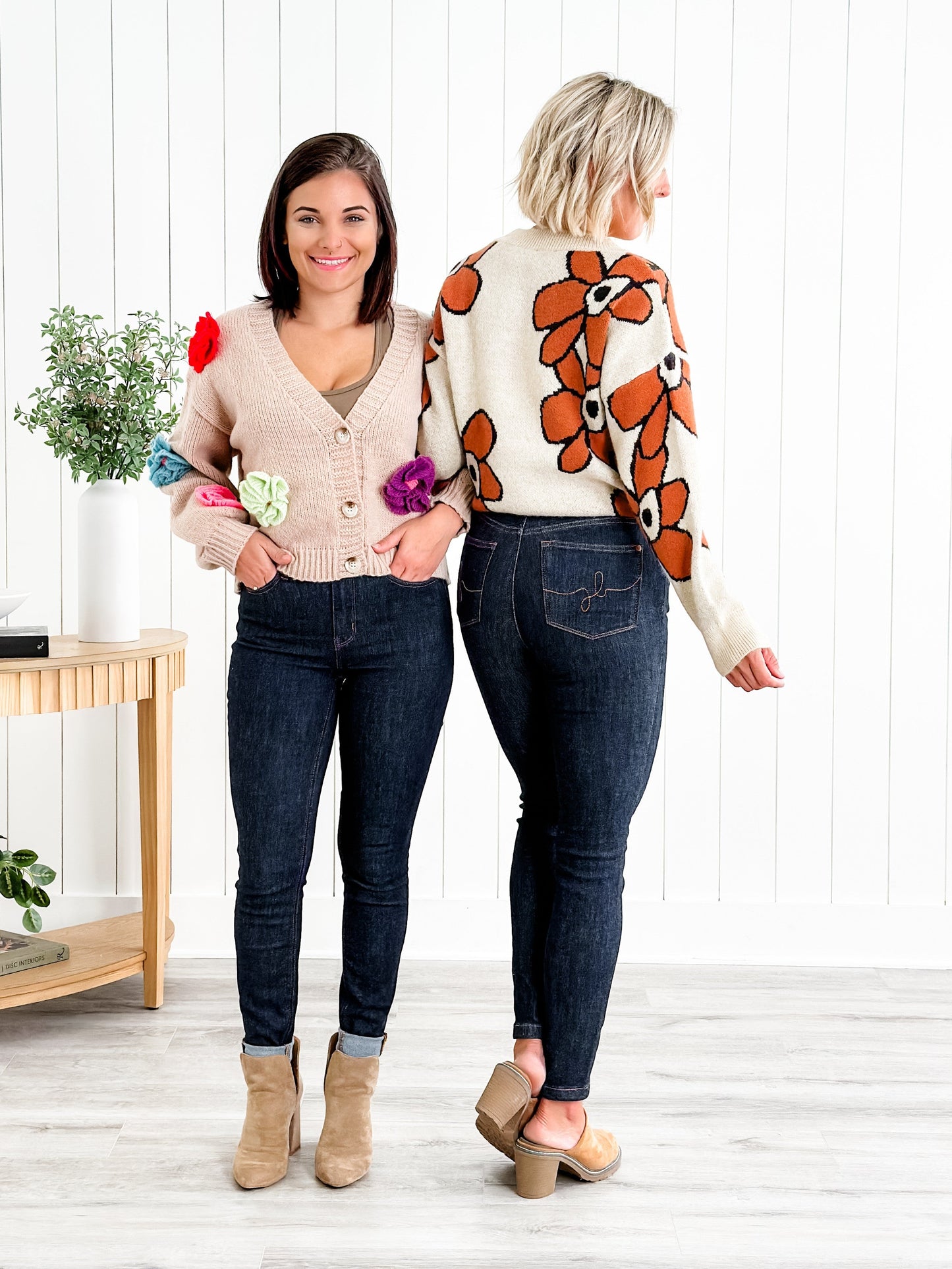 Judy Blue Dark and Twisted High Rise Dark Wash Classic Back Pocket Embroidery Skinny Jeans
