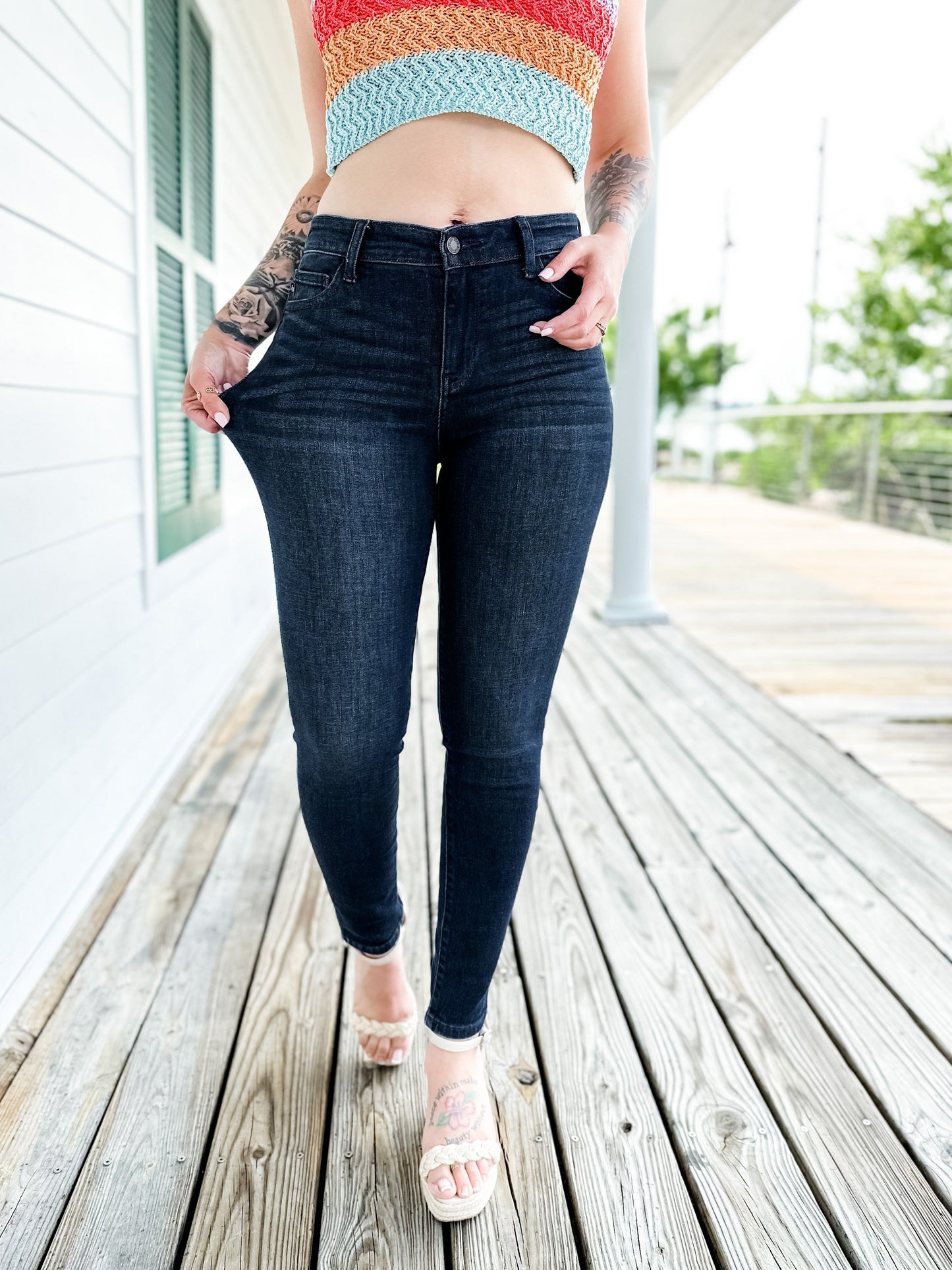 Judy Blue Everyday Wear 2.0 High Waist Non-Distressed Skinny Jeans