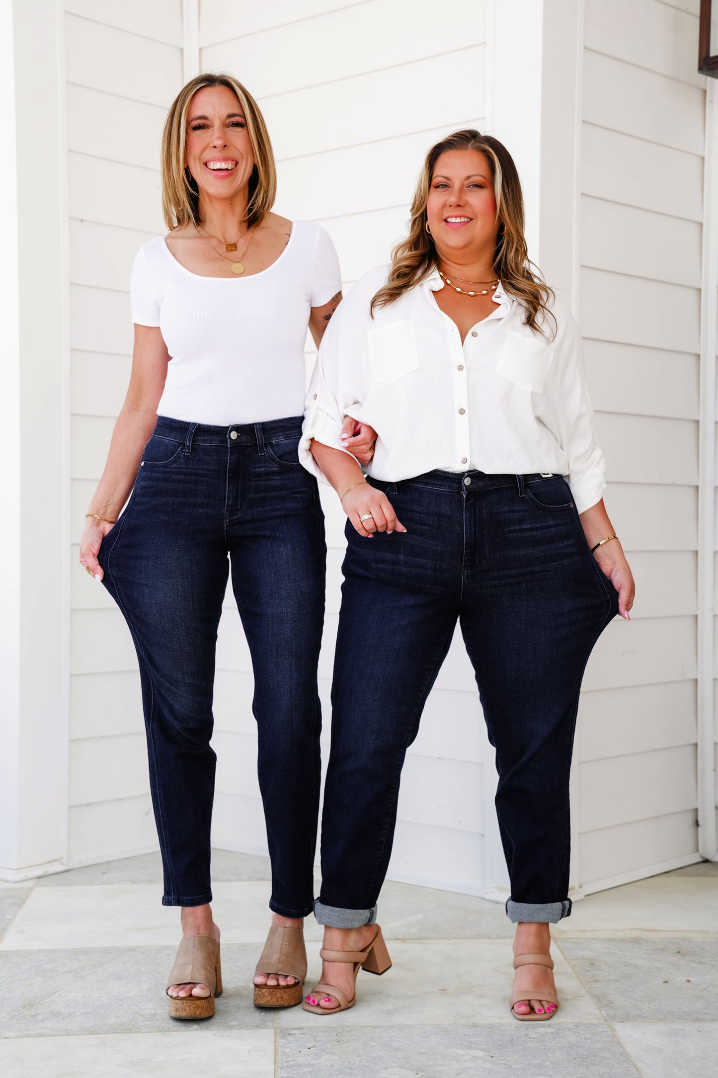 Judy Blue High Rise Dark Wash Boyfriend Jeans