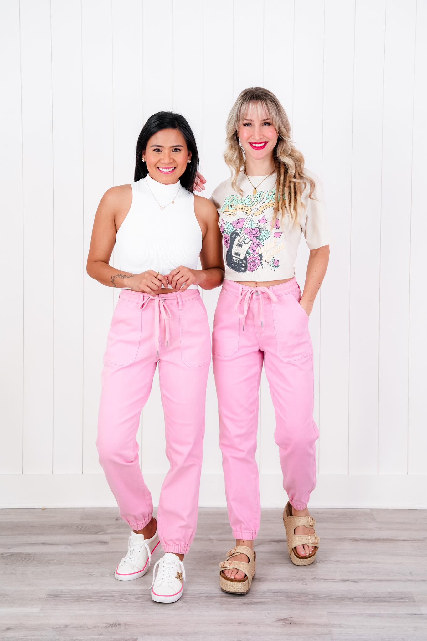 Judy Blue Airplane Mode High Rise Light Pink Jogger