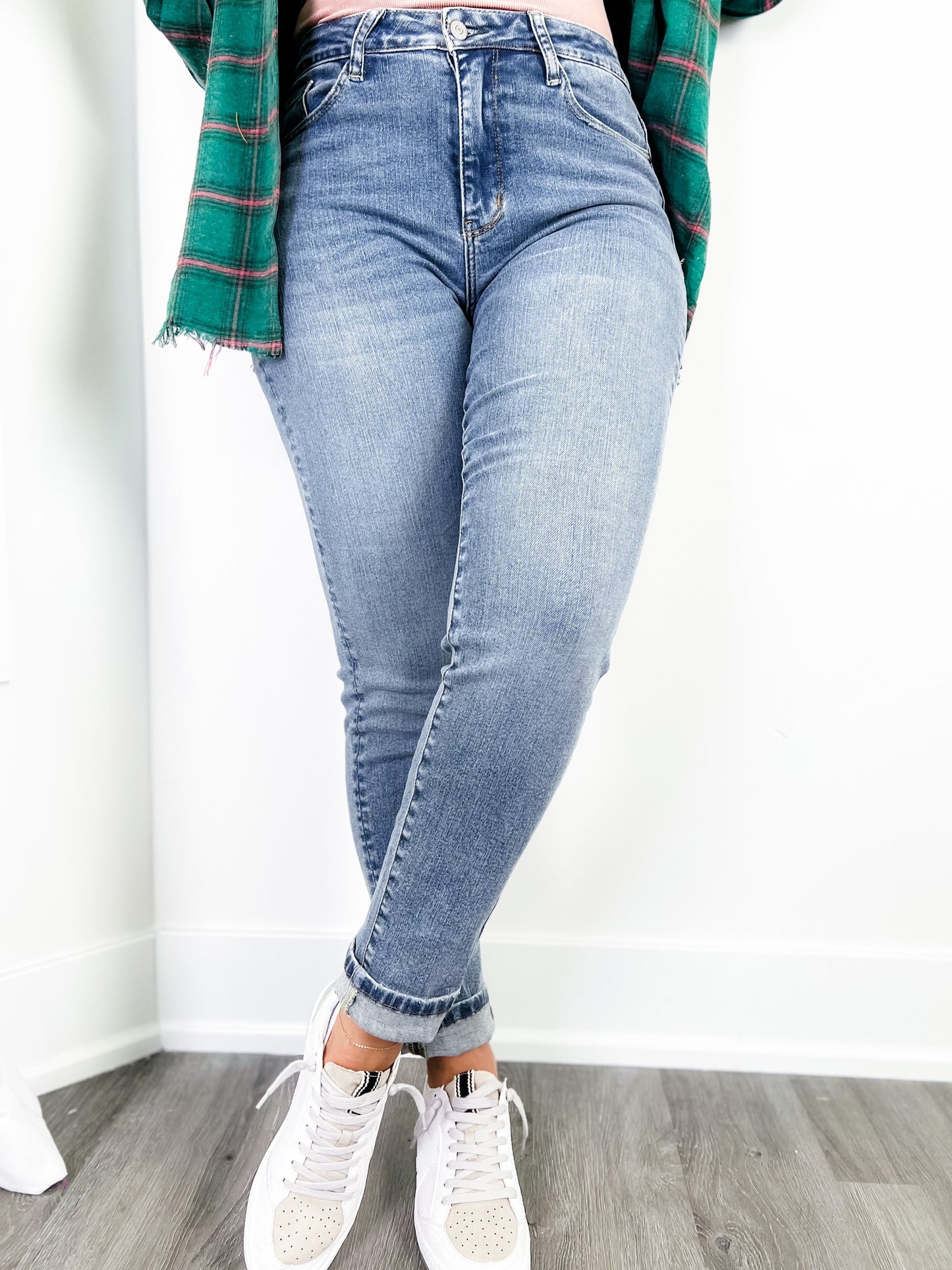 Judy Blue Hi Waist Board Meeting Vintage Wash Boyfriend