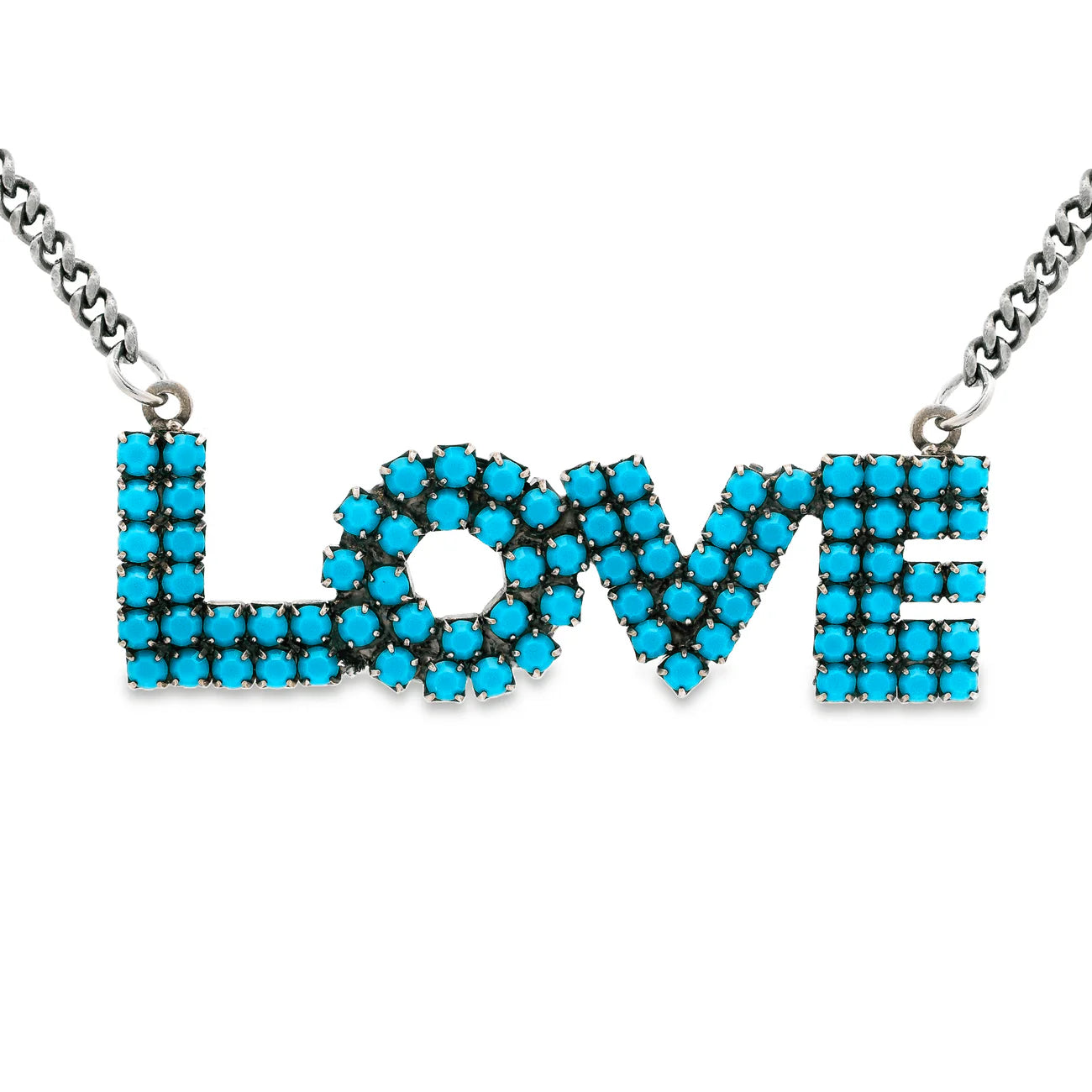 TOVA Turquoise Mini La La Love Necklace