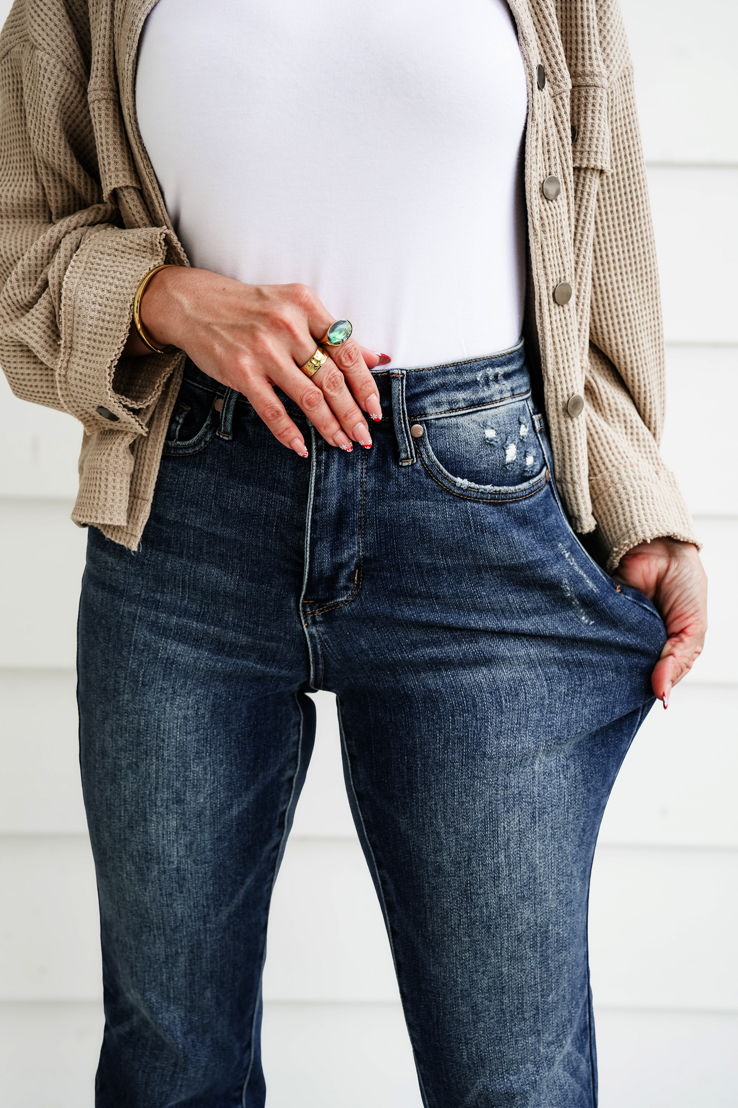Judy Blue Jolene High Rise Dark Wash Tummy Control Slim Jeans