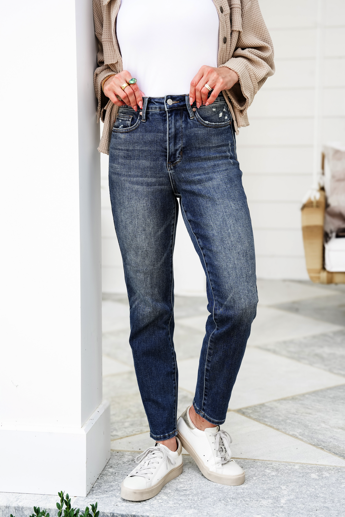 Judy Blue Jolene High Rise Dark Wash Tummy Control Slim Jeans