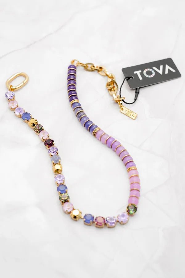 TOVA Faye Beaded Crystal Necklace Lavendelle - Freckled Poppy