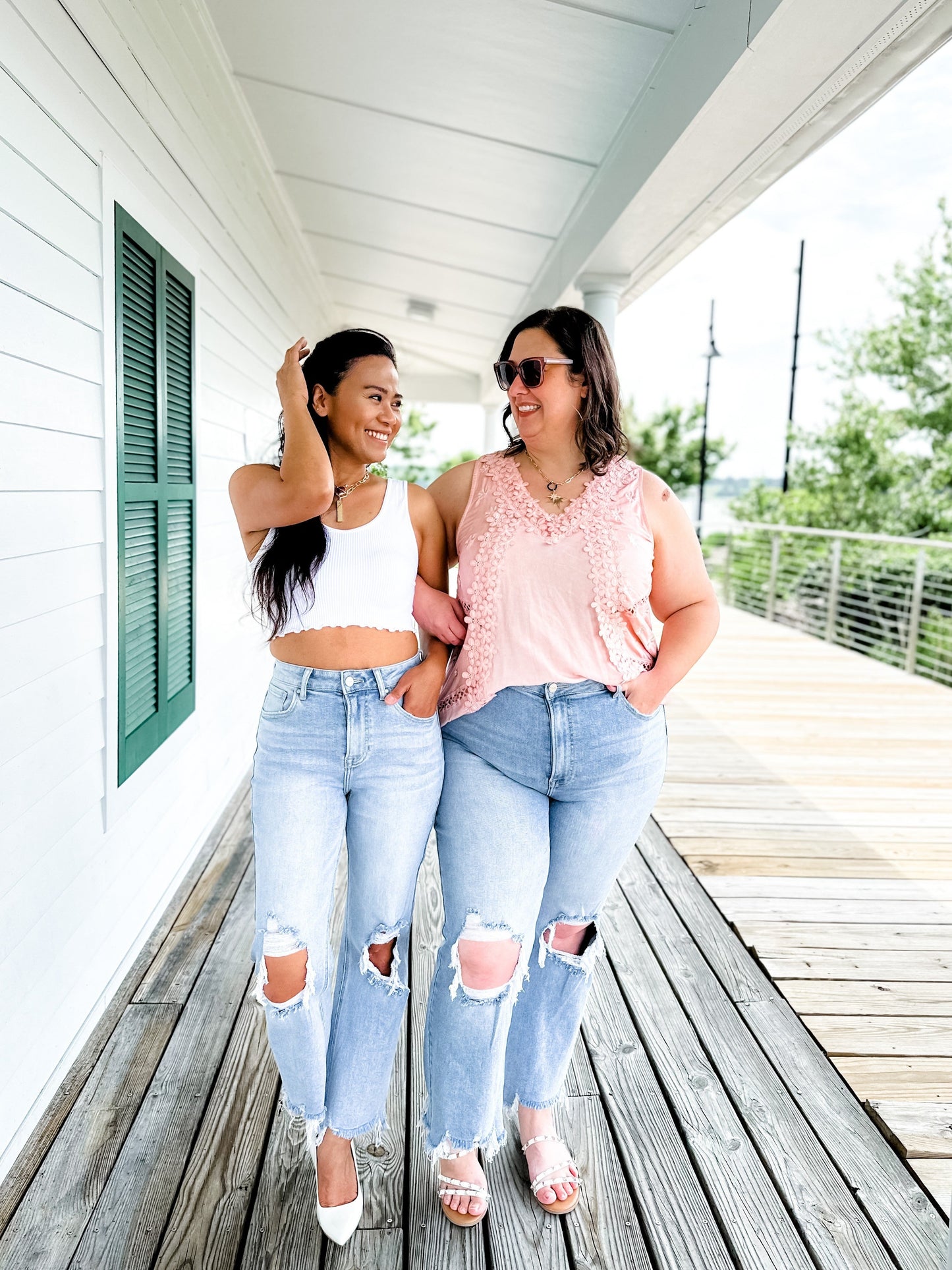 Risen The Alexandra (my fave!!) Light Wash High Rise Straight Leg Cropped Jeans