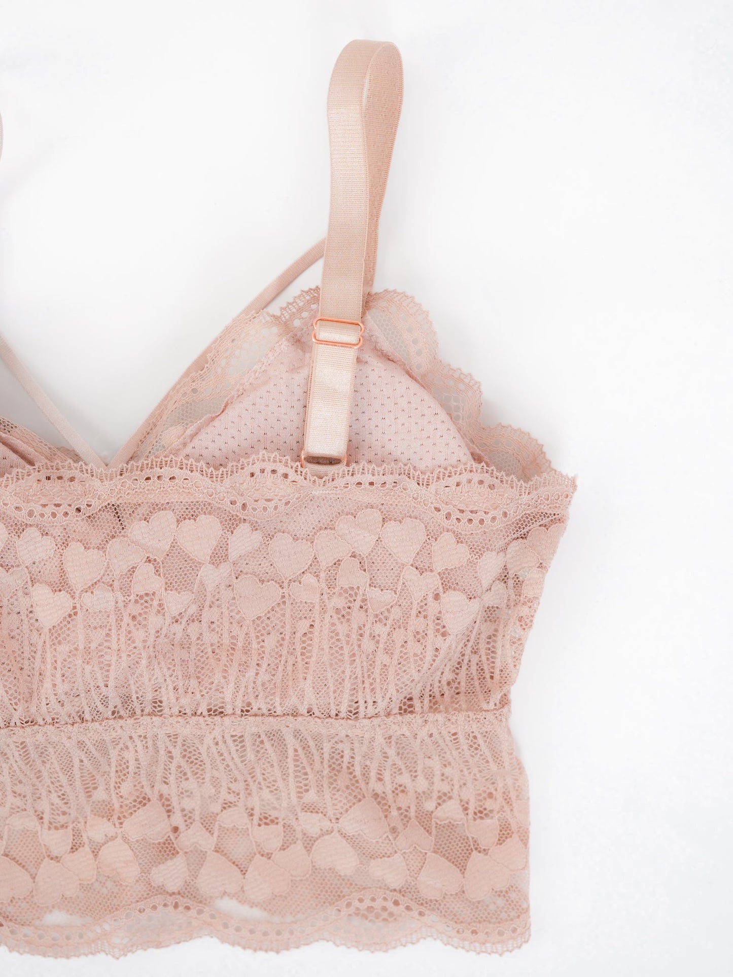 Plus/Reg Lace Bralette With Criss Cross Detail