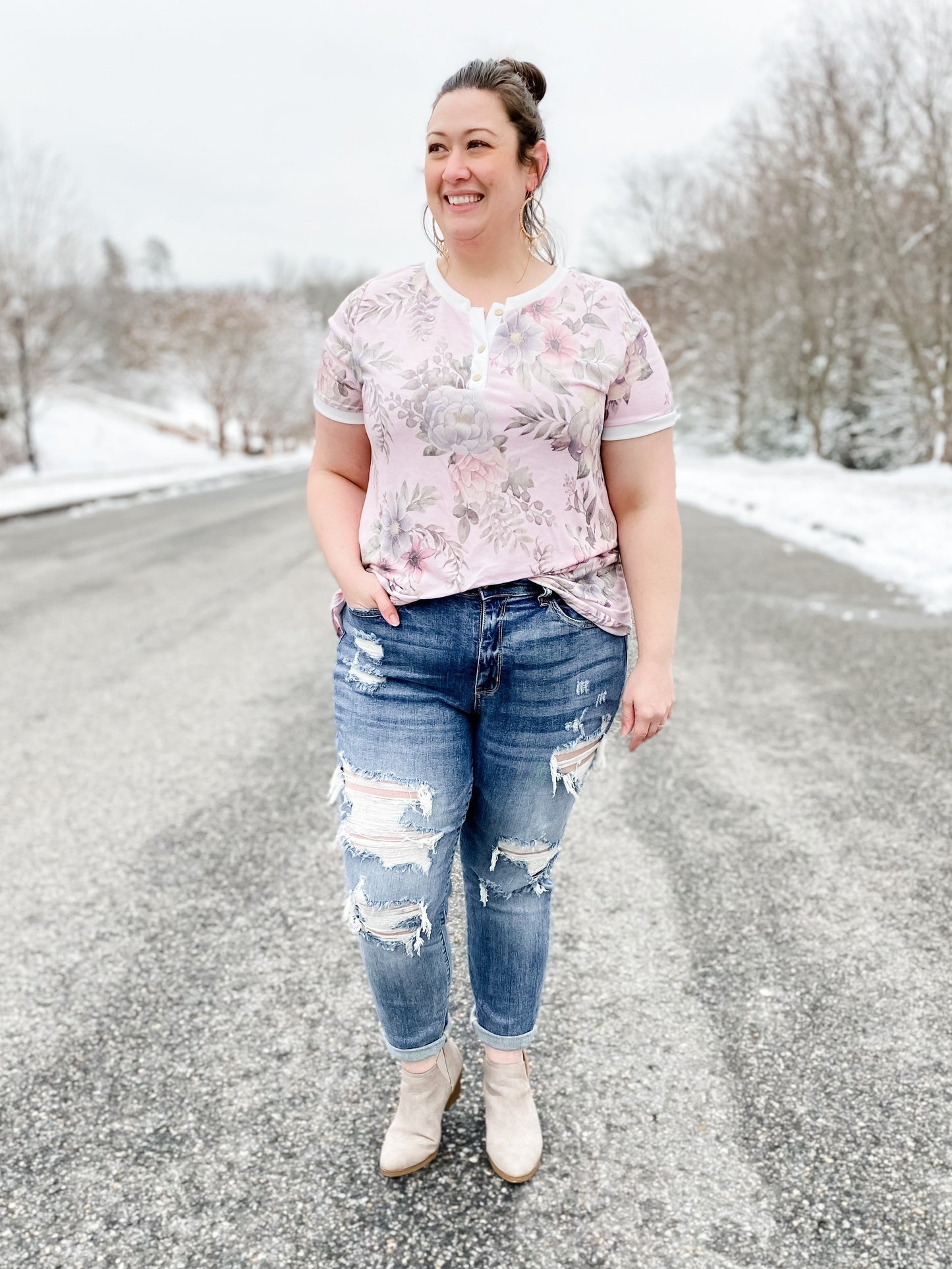 Judy Blue Yoda Best Distressed Boyfriend Jeans
