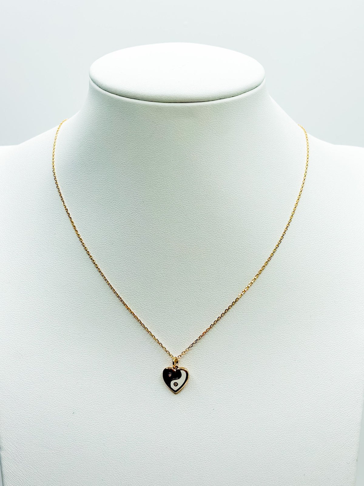 Love, Poppy Yin Yang Heart Necklace