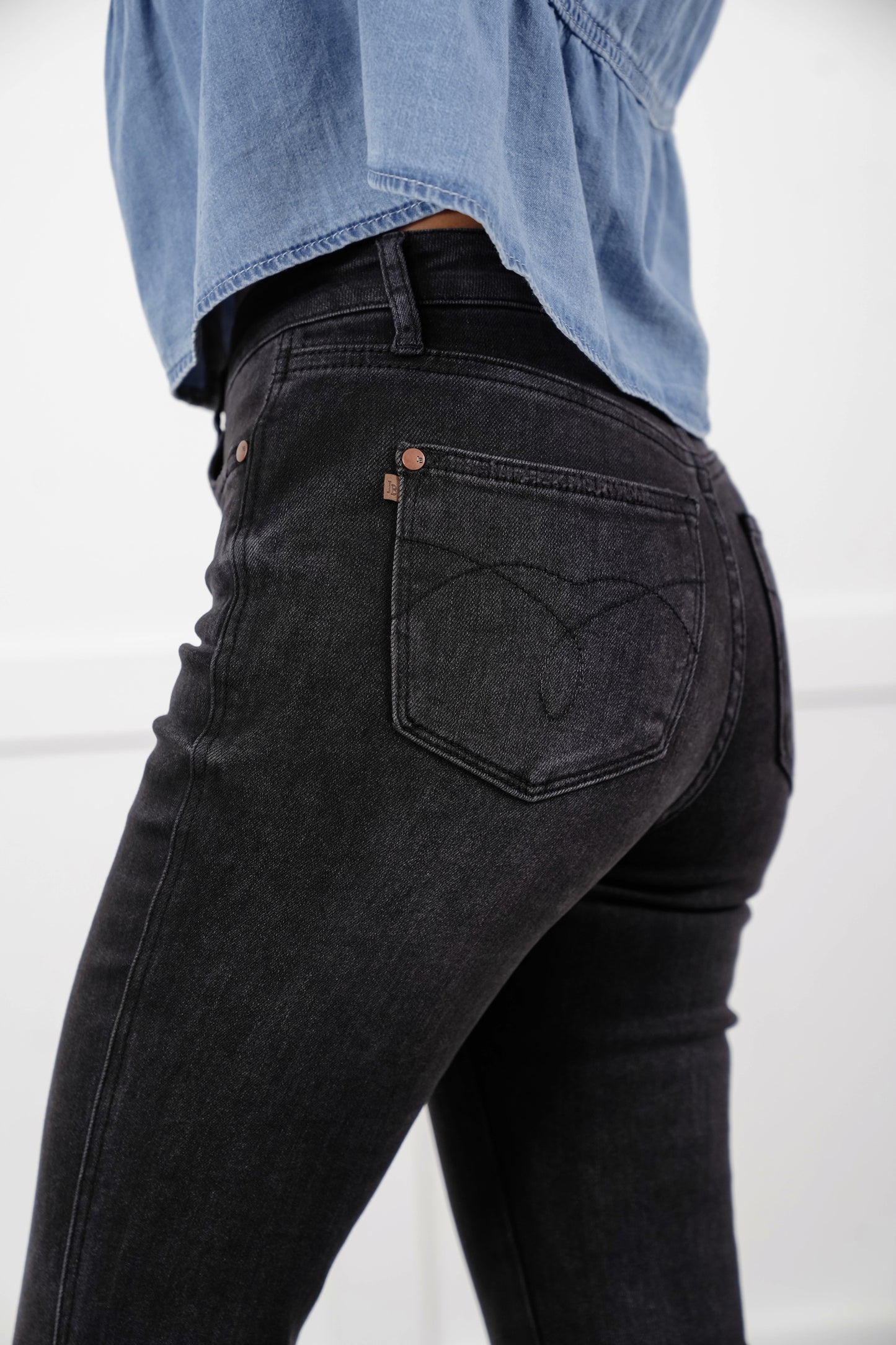 Judy Blue High Rise Black Tummy Control Multiple Inseam Bootcut Jeans