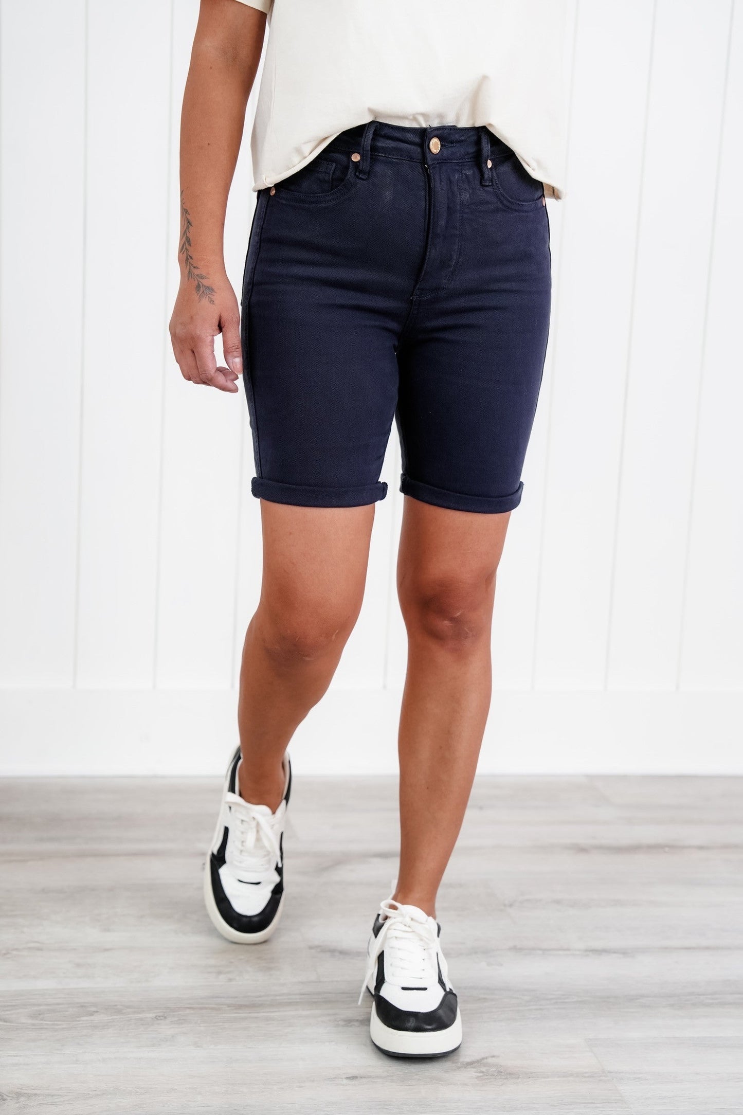 Judy Blue Rock Your Body Tummy Control Bermuda Shorts