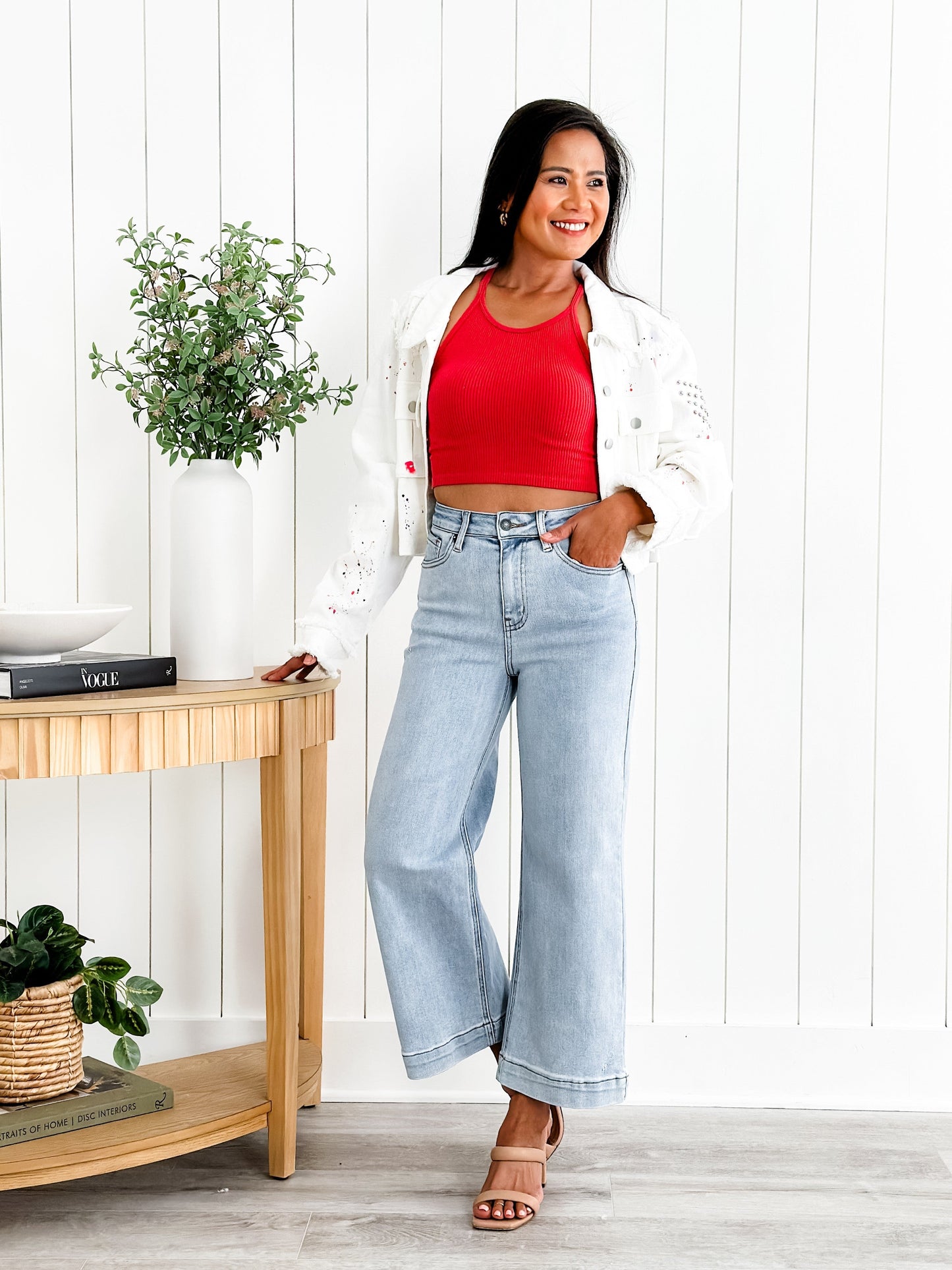 Risen The Essential Wide Leg Crop Jeans