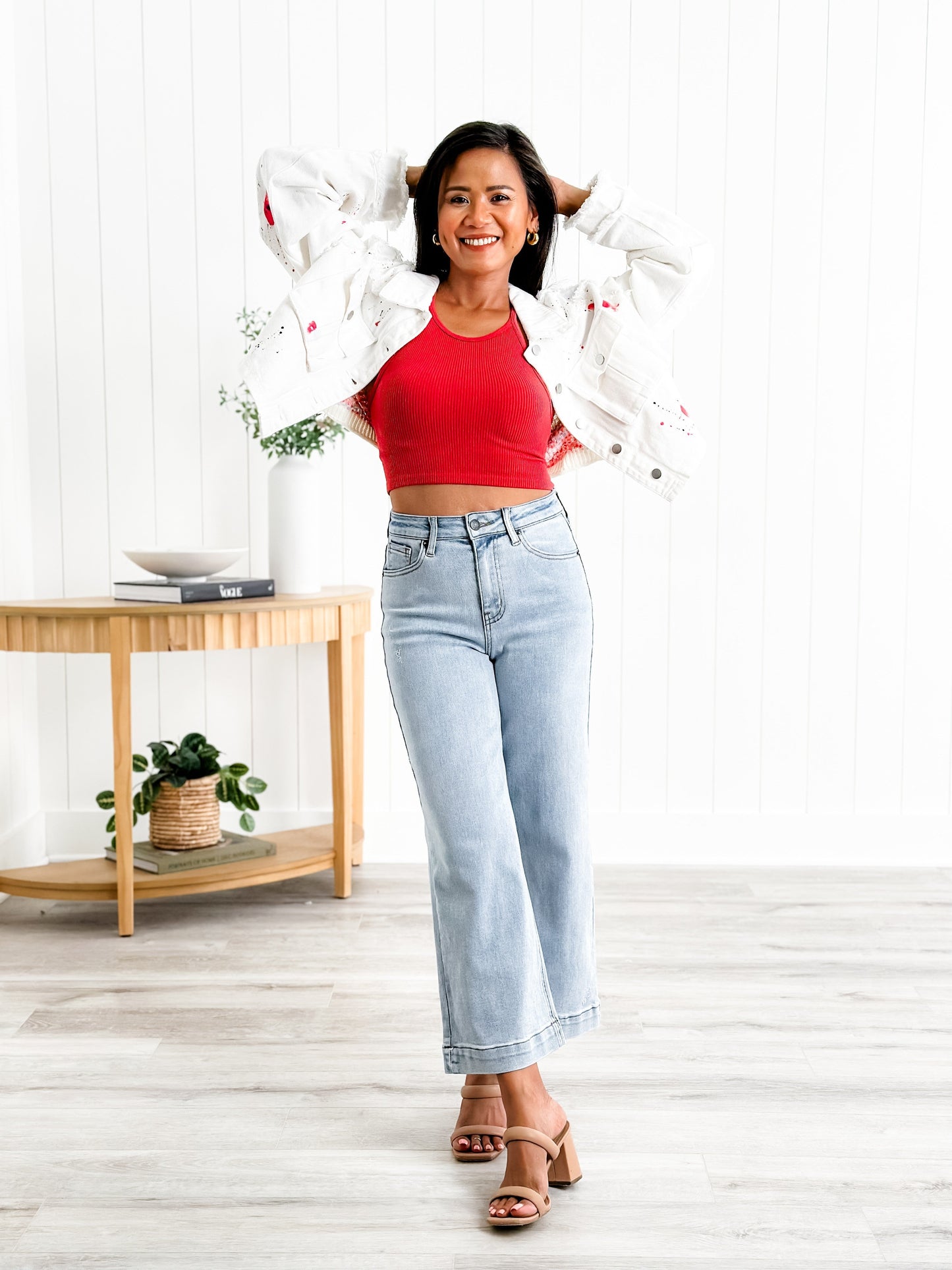 Risen The Essential Wide Leg Crop Jeans
