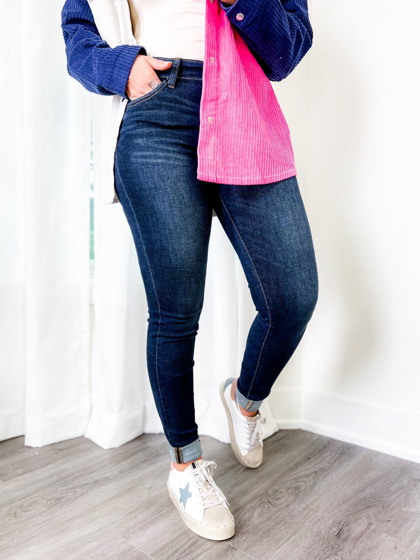 Judy Blue Long Tall Sally Non-Distressed Skinny Jeans (34" INSEAM!)