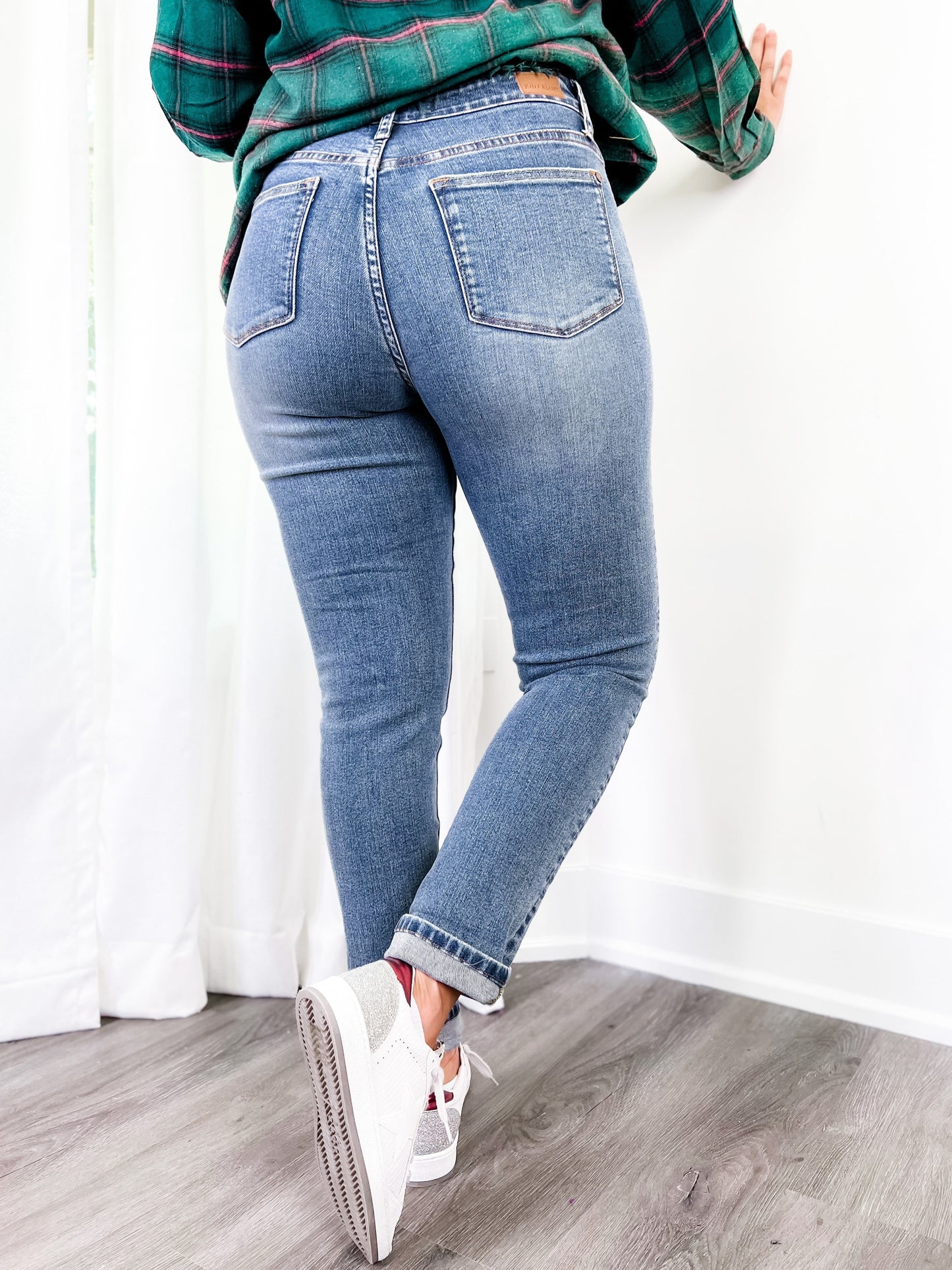 Judy Blue Hi Waist Board Meeting Vintage Wash Boyfriend