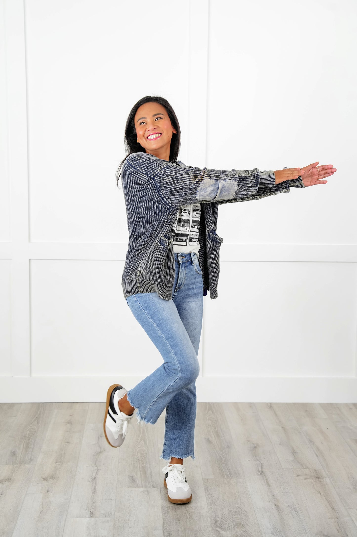 Risen She's a Good Time High Rise Medium Wash Slim Straight Leg Jeans