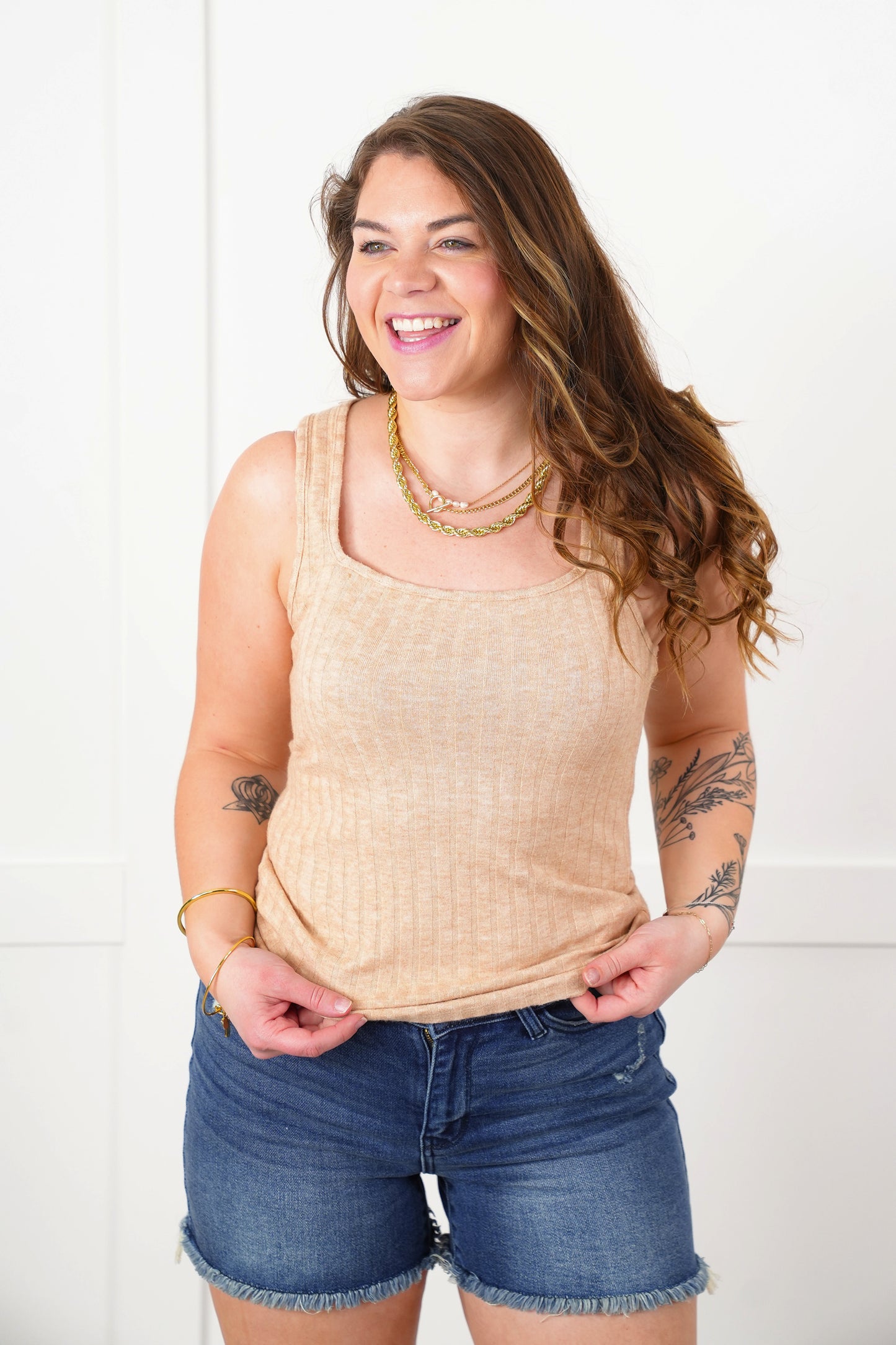 Door Buster! Zenana Square Neck Ribbed Sleeveless Top