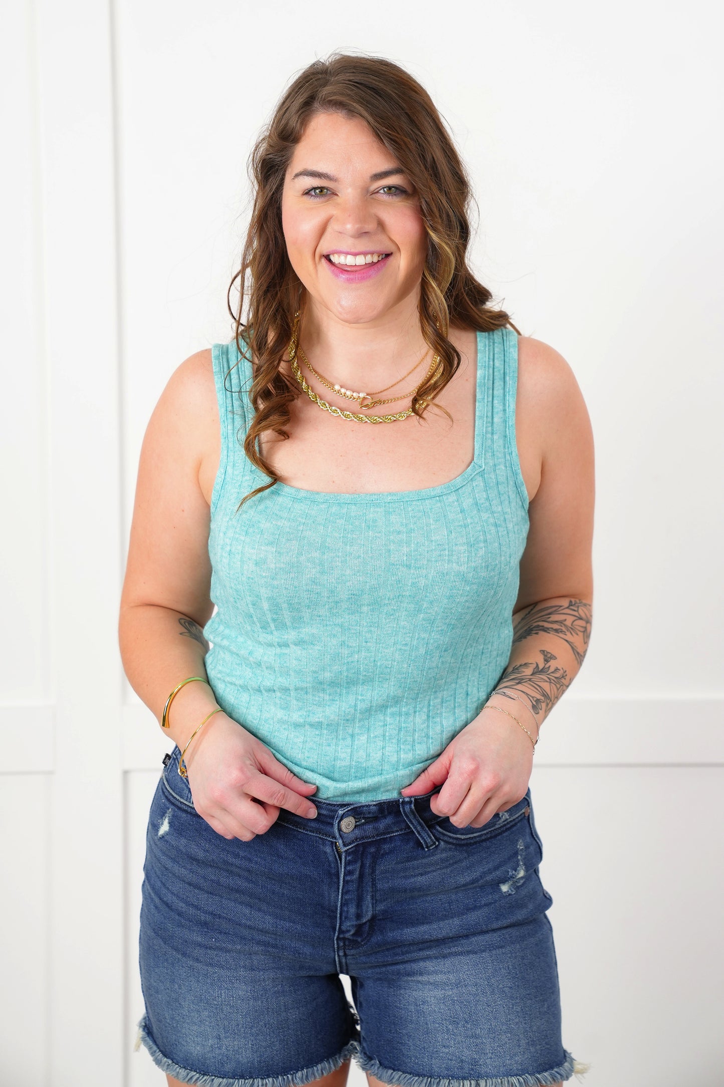 Door Buster! Zenana Square Neck Ribbed Sleeveless Top
