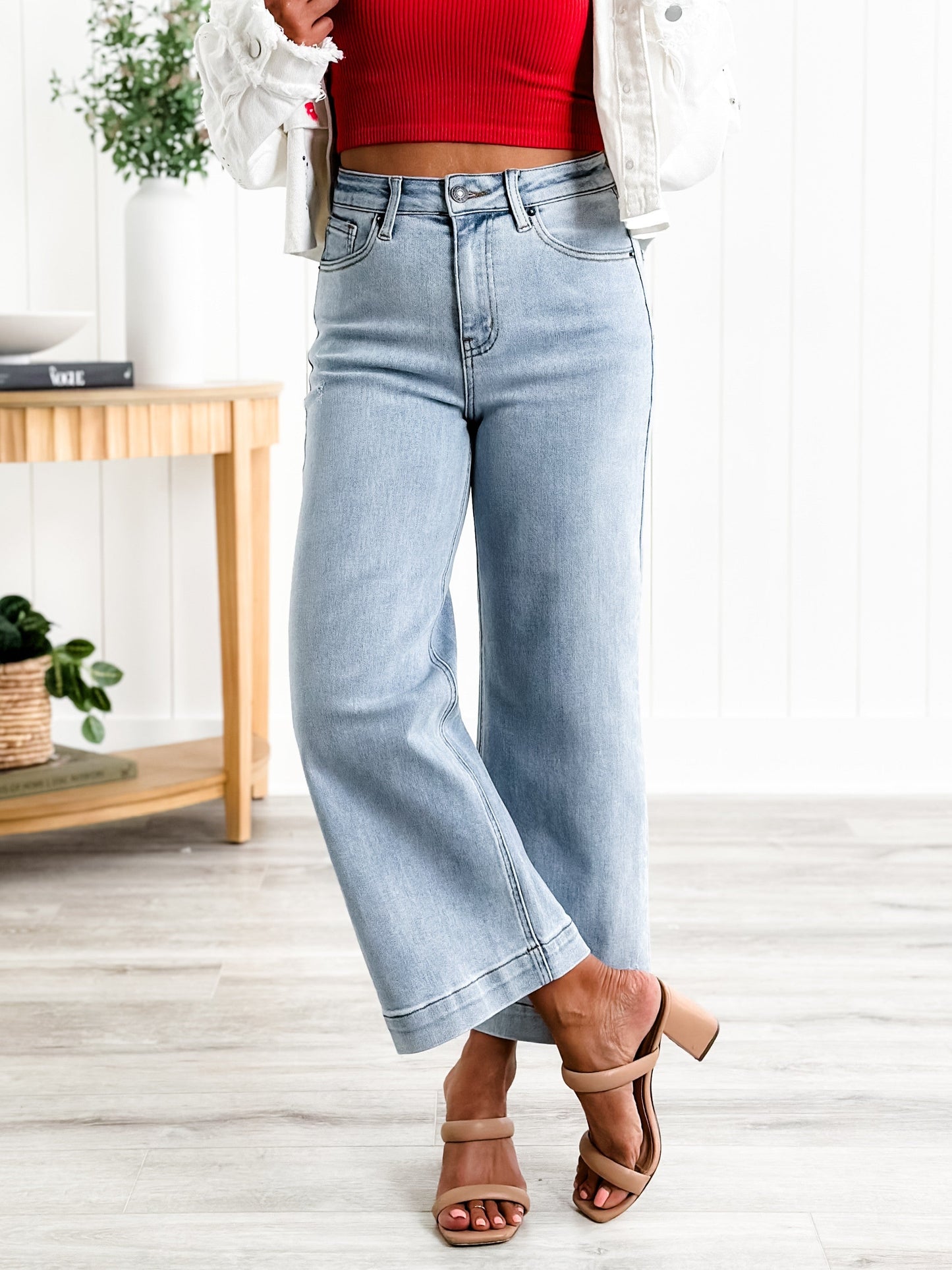 Risen The Essential Wide Leg Crop Jeans