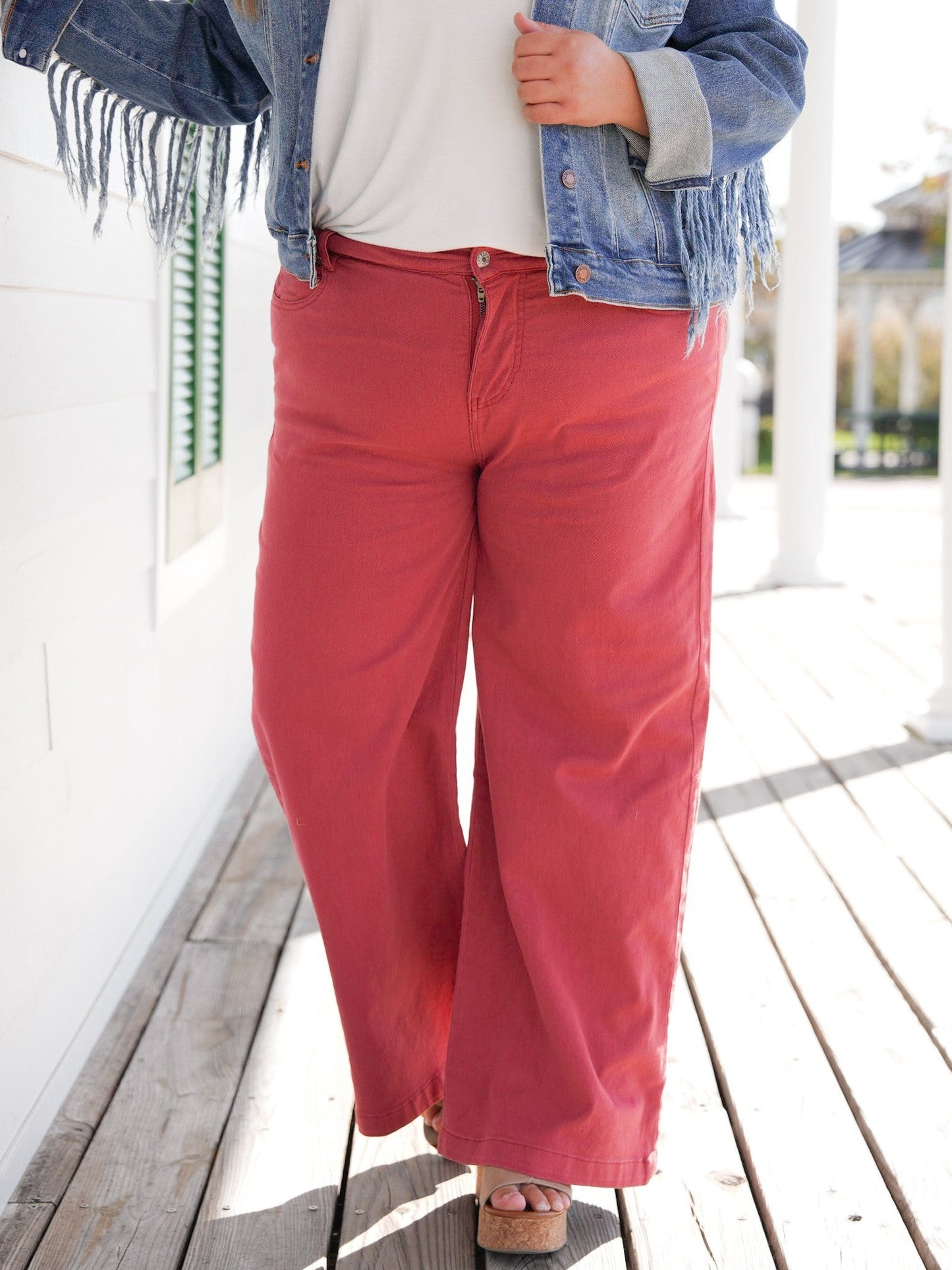 Plus/Reg Mineral Wash High Waist Wide Leg (Multiple Colors)