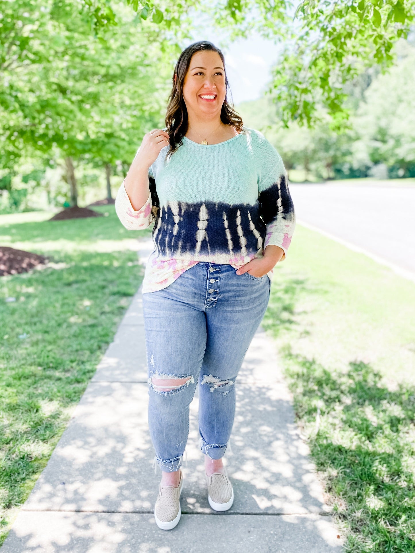 Judy Blue FIREFLY Button Fly Distressed Boyfriend Jeans