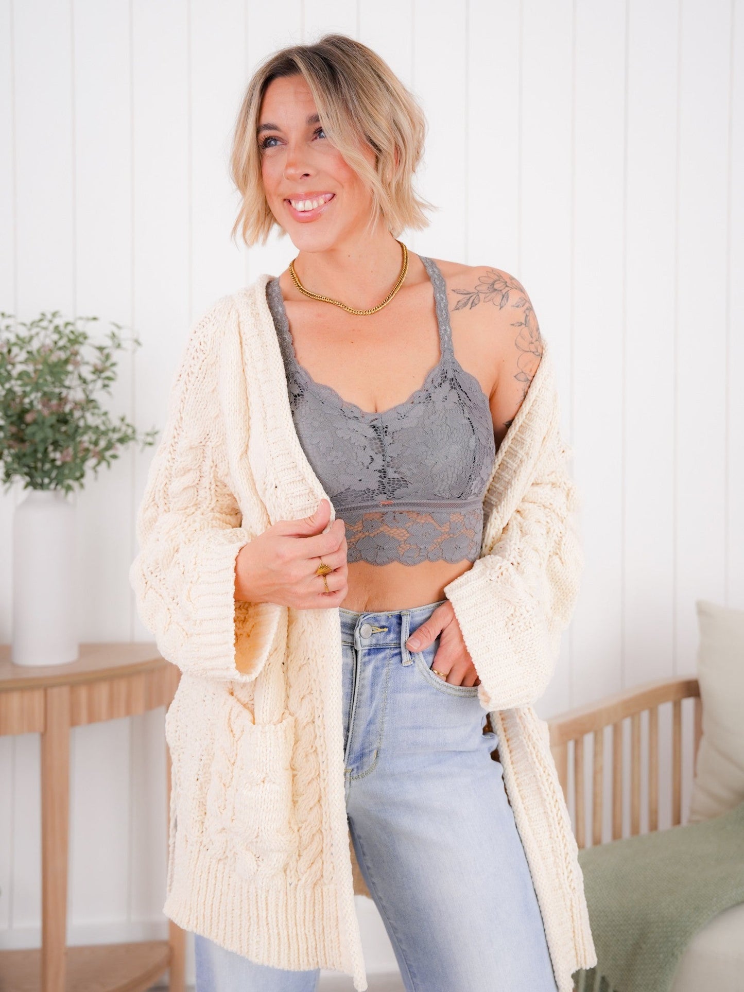 Restocks!! Plus/Reg Lace Racerback Bralette With Adjustable Straps (Multiple Colors)