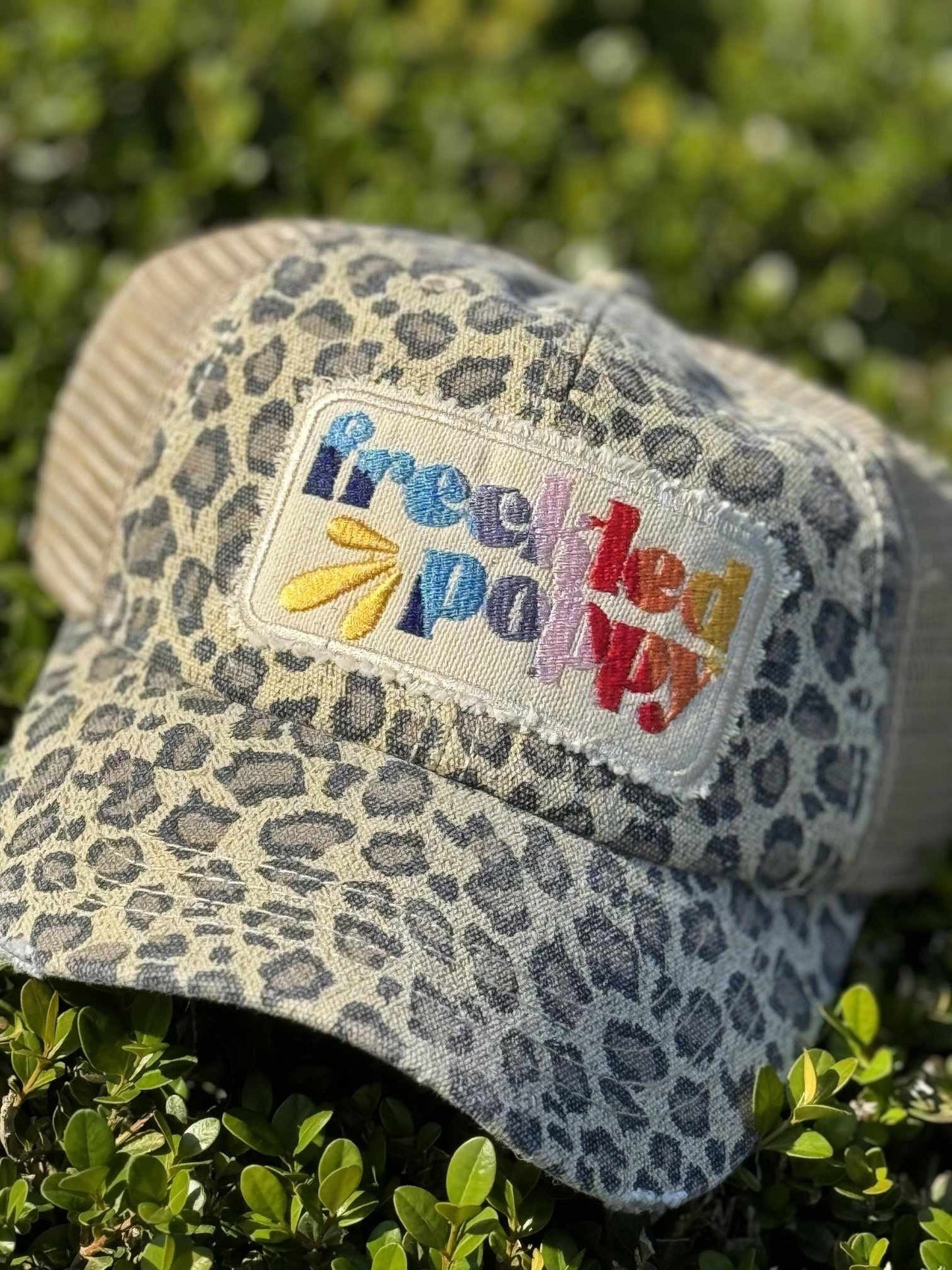 Freckled Poppy Embroidered Hats