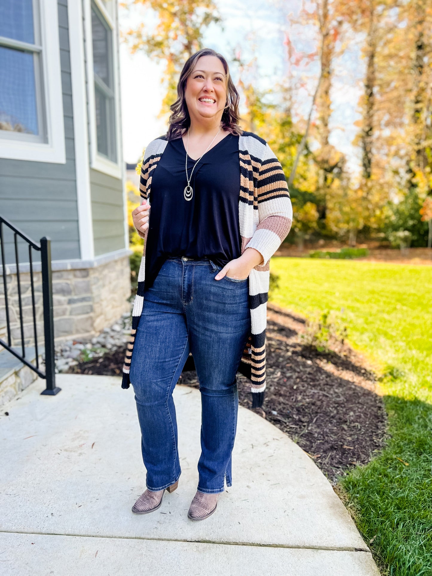 Judy Blue Better in Boots High Waist Slit Hem Slim Bootcut