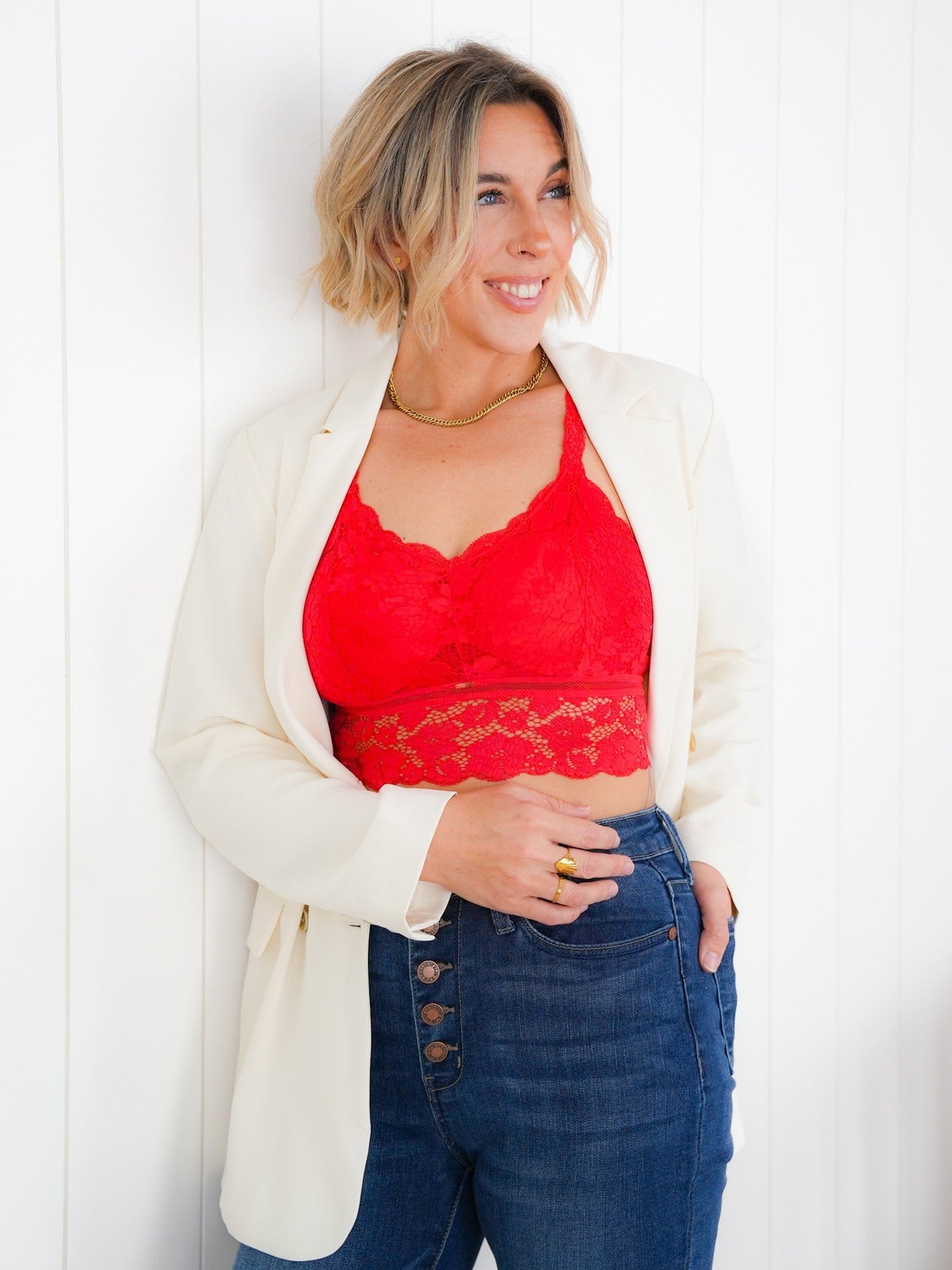 Restocks!! Plus/Reg Lace Racerback Bralette With Adjustable Straps (Multiple Colors)