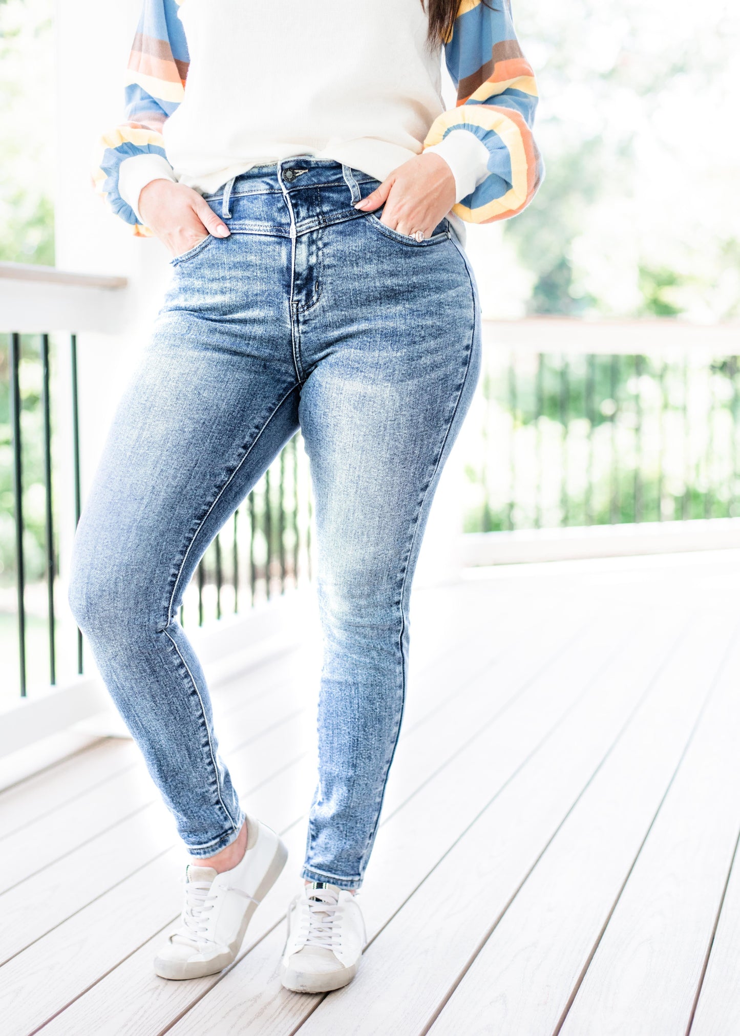 Judy Blue Breakfast Club Front Yoke Non-Distressed Skinny Jean