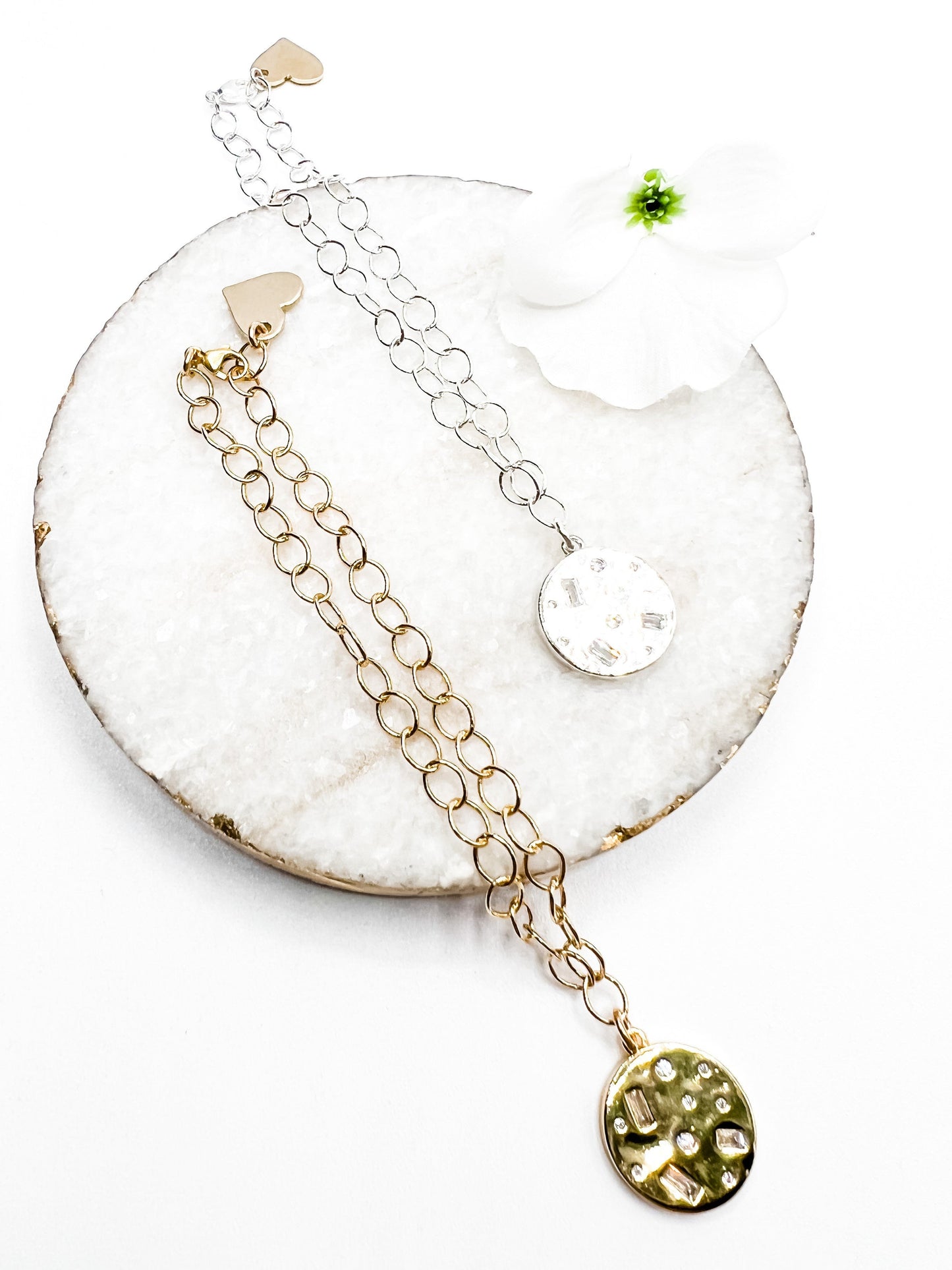 Love, Poppy Crystal Embedded Charm Bracelet