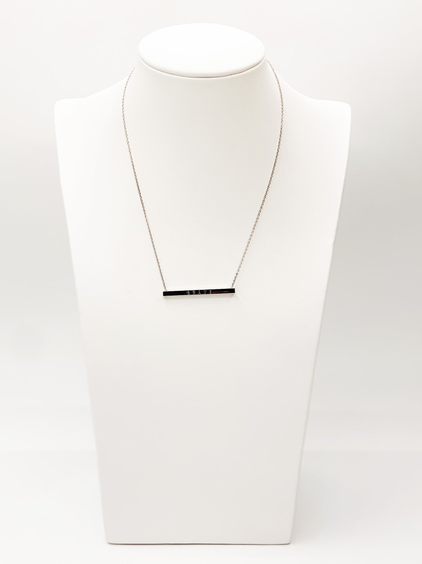 "Brave" Bar Message Necklace