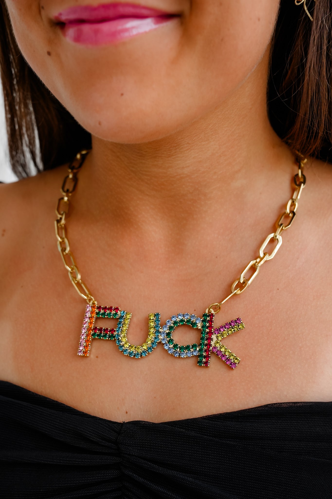 TOVA FUCK Charm Necklace